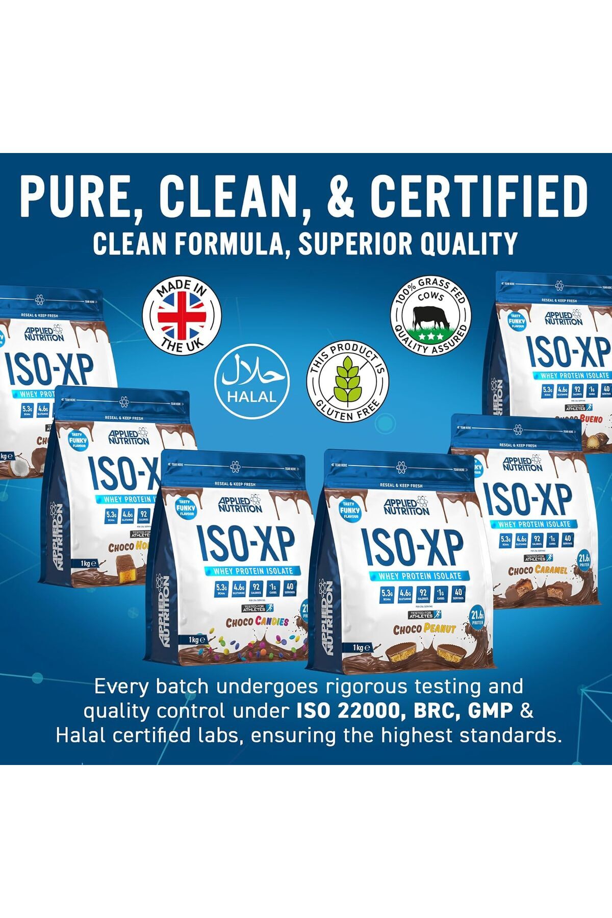 applied nutrition-ISO-XP 100% بروتين مصل اللبن - شوكولاتة بوينو، 1 كجم 7