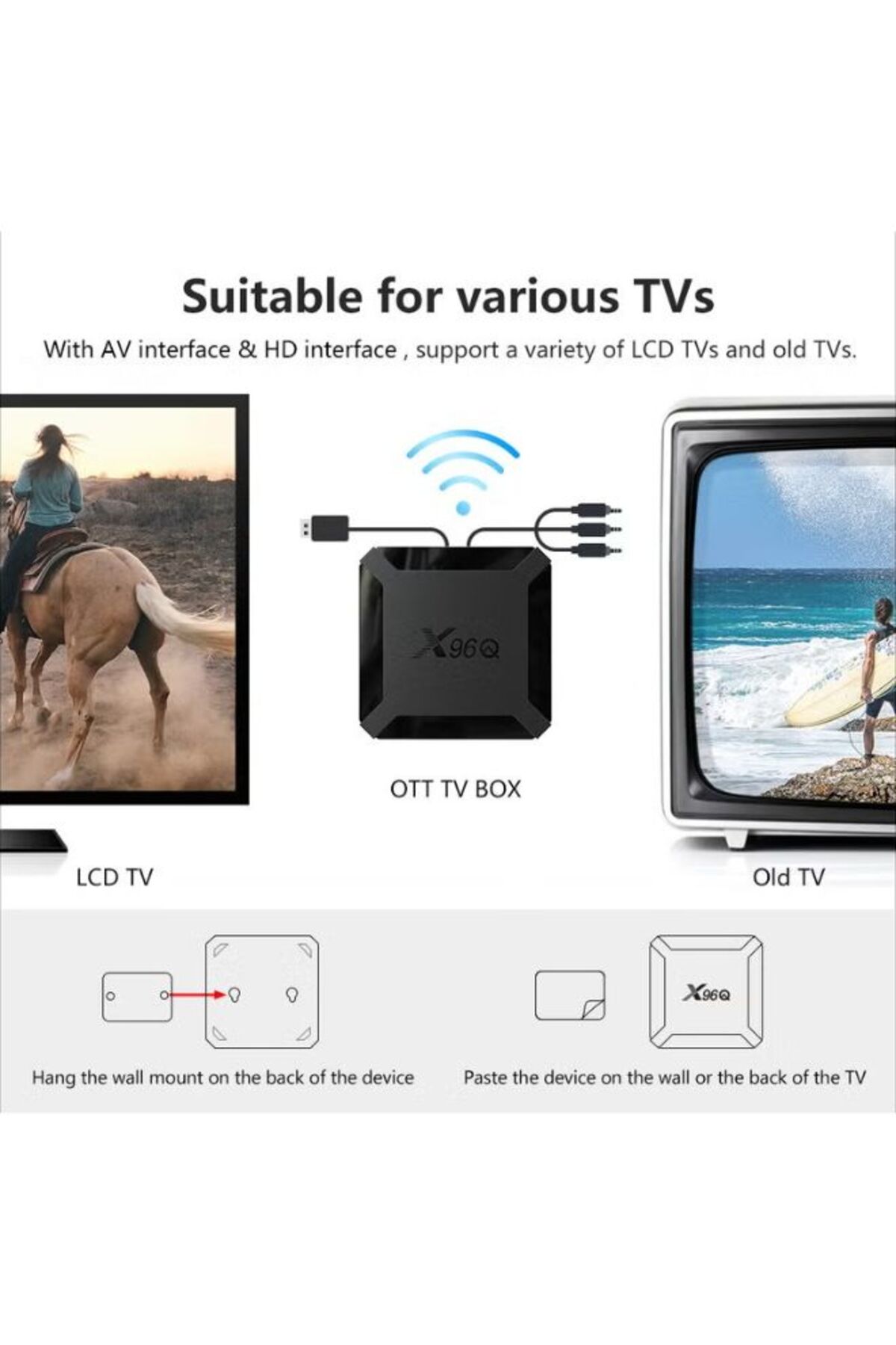 صندوق تلفزيون أندرويد 4K UHD، واي فاي، بلوتوث، أند...