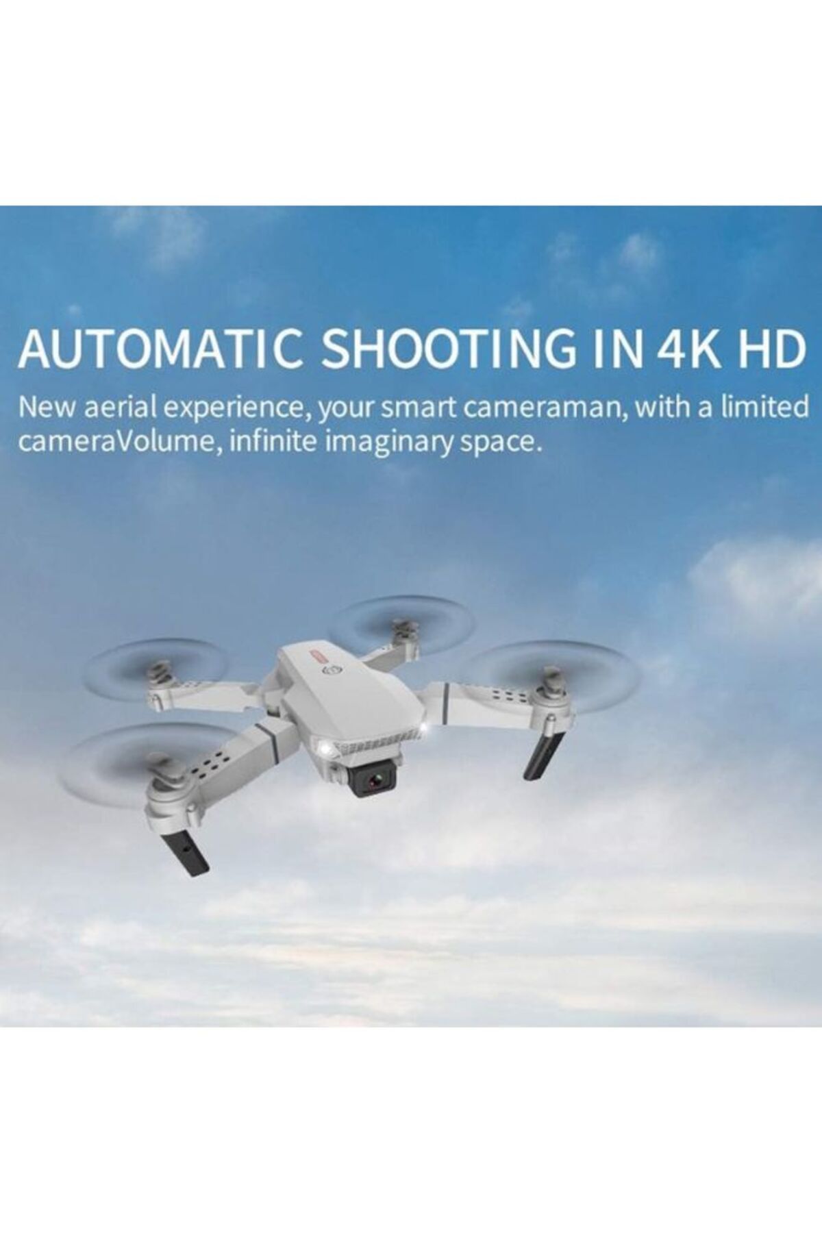 Generic-4k Dual Mini Camera Drone Wi-fi Fpv, Headless Mode, 3 Batteries, Foldable Quadcopter – Grey 5