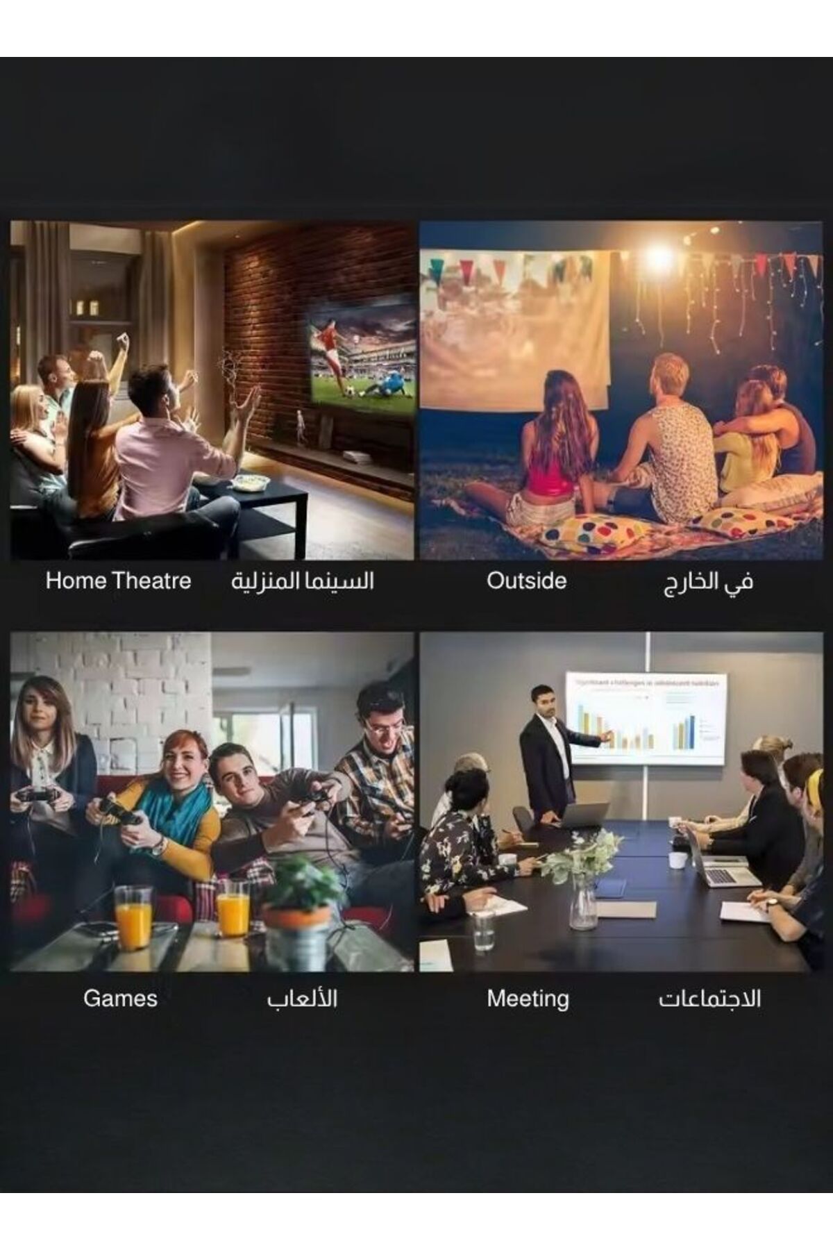 Magcubic-4k Smart Mini Projector – Wifi 6, Android 11, Portable Home Theater, Bluetooth 5.0, Hd Display 3