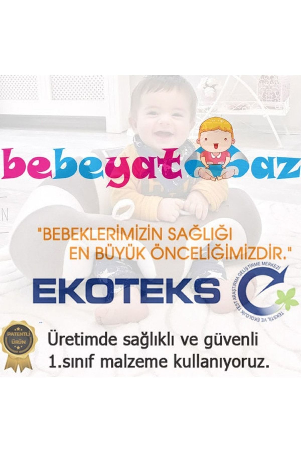 Bebeyatmaz Çıngıraklı Sarı Bebe Yatmaz Bebek Oturma Destek Minderi Bebek Koltuğu fotoğrafı 5 (önizleme)