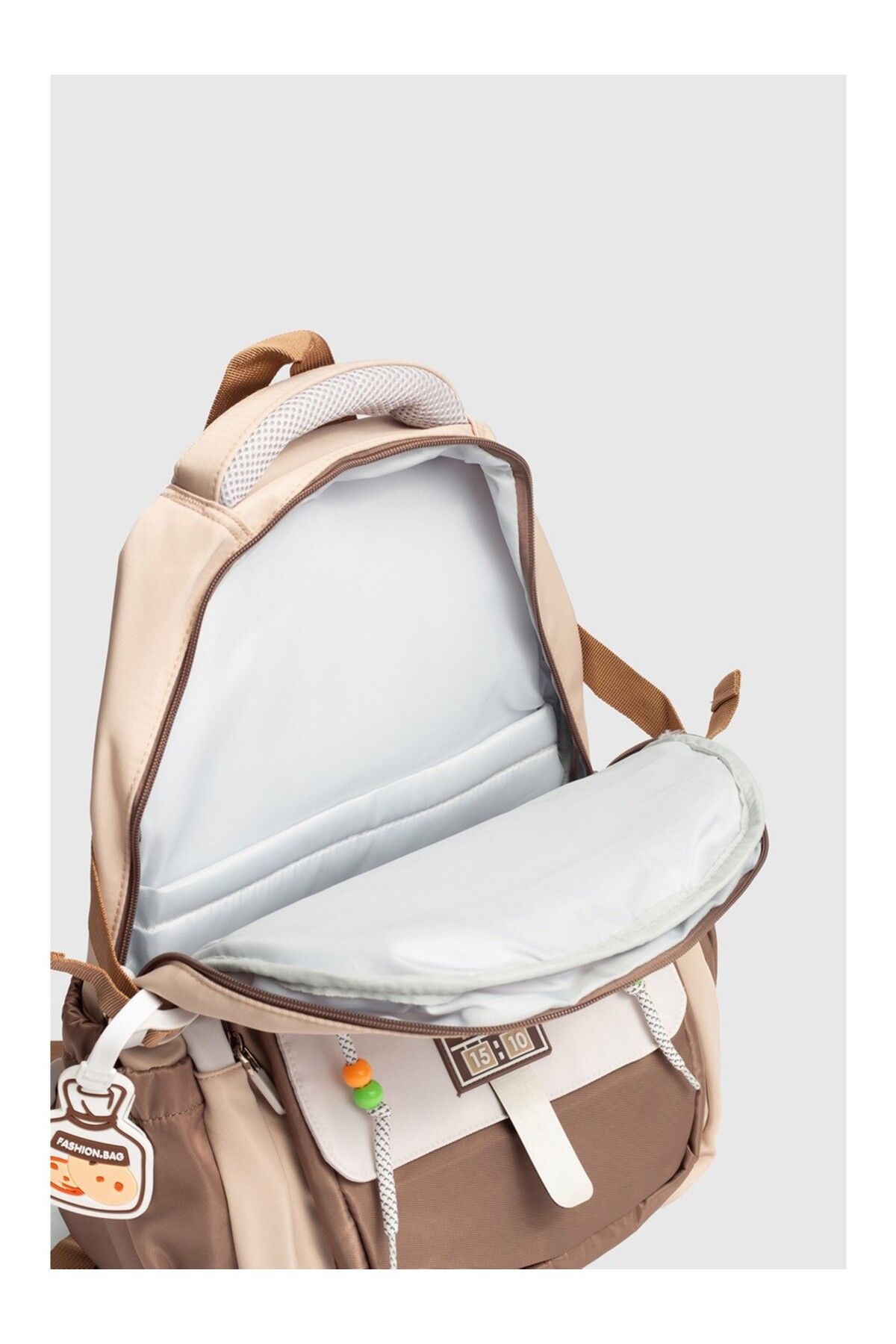 ÇÇS-Ççs 51939 School Backpack Student Daily Travel Holiday Sports Walking Trip Beige 8