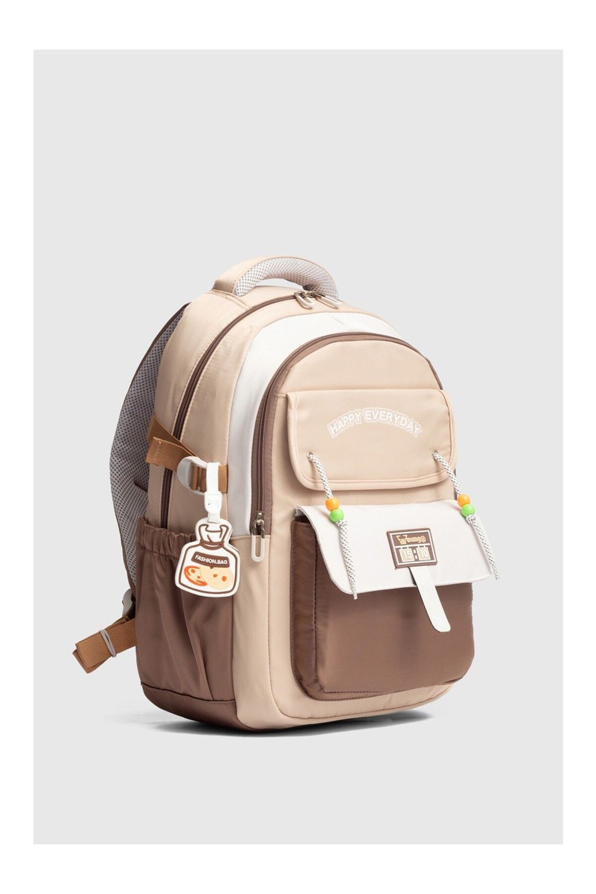 ÇÇS-Ççs 51939 School Backpack Student Daily Travel Holiday Sports Walking Trip Beige 6