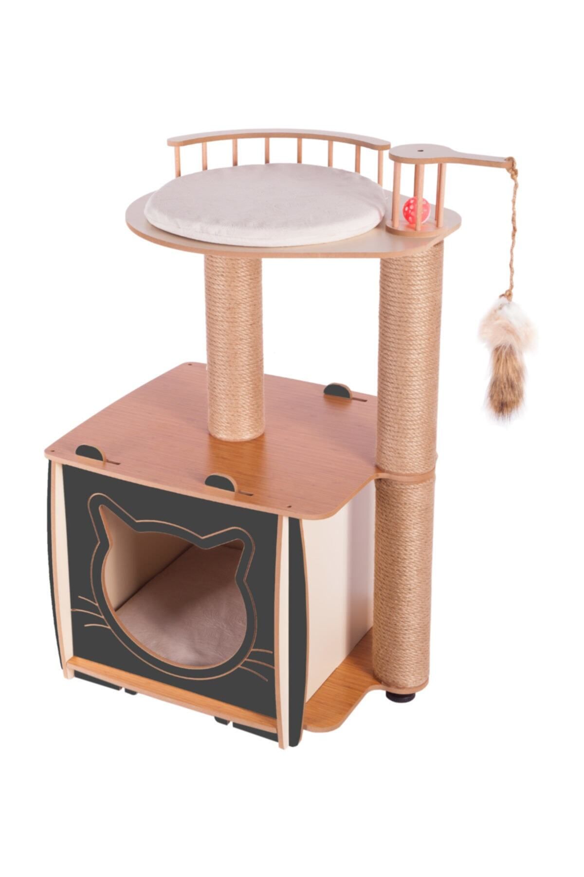 Patihomes-Gray Pro Pavilion Storey Scratch Cat House 2