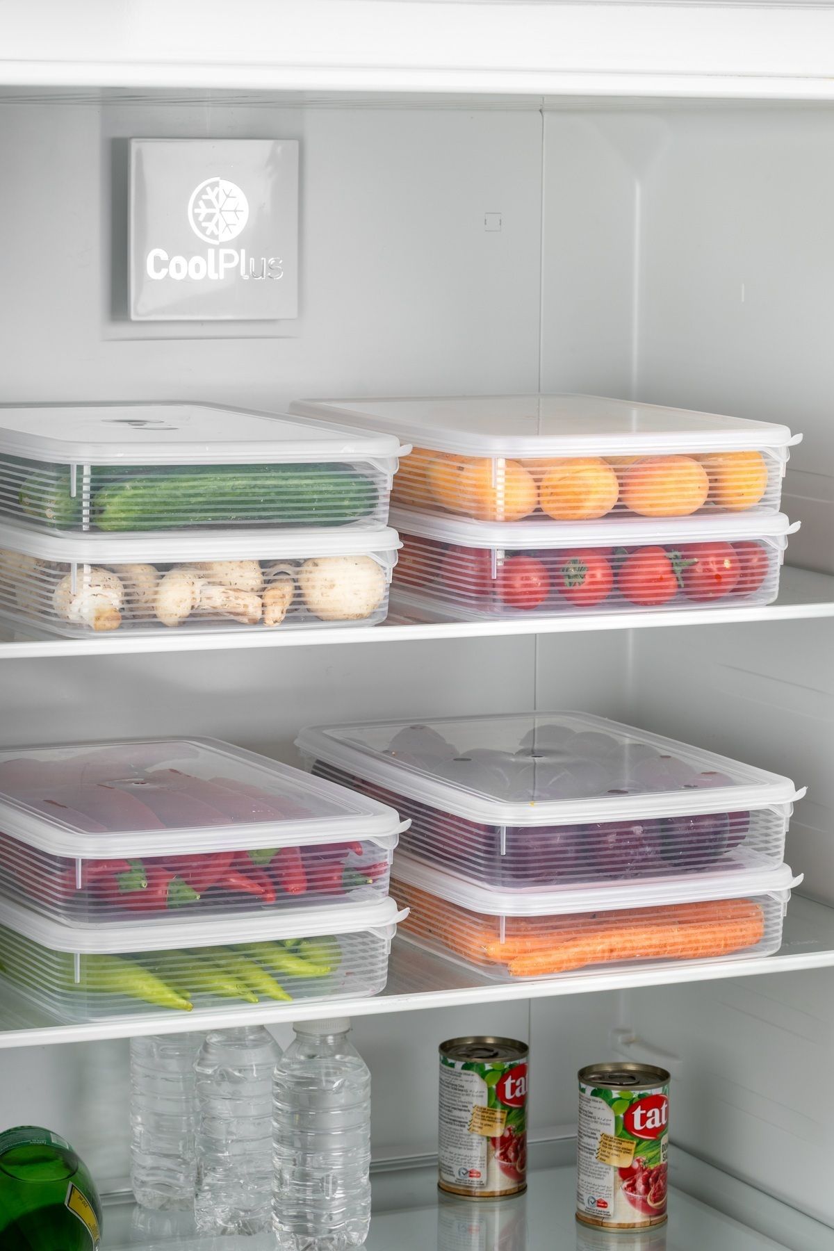 BRAMBLE LIFE-3 Pieces 2.3 Lt Leakproof Rectangular Refrigerator Freezer and Microwave Storage Container Set Transparent 5