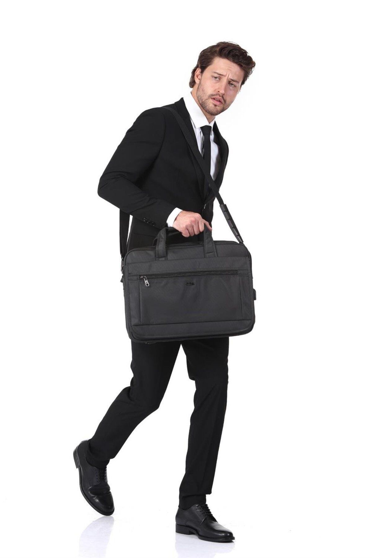 ÇÇS-71243 Unisex Gray Briefcase and Laptop Bag - Ccs-71243-Grey 8
