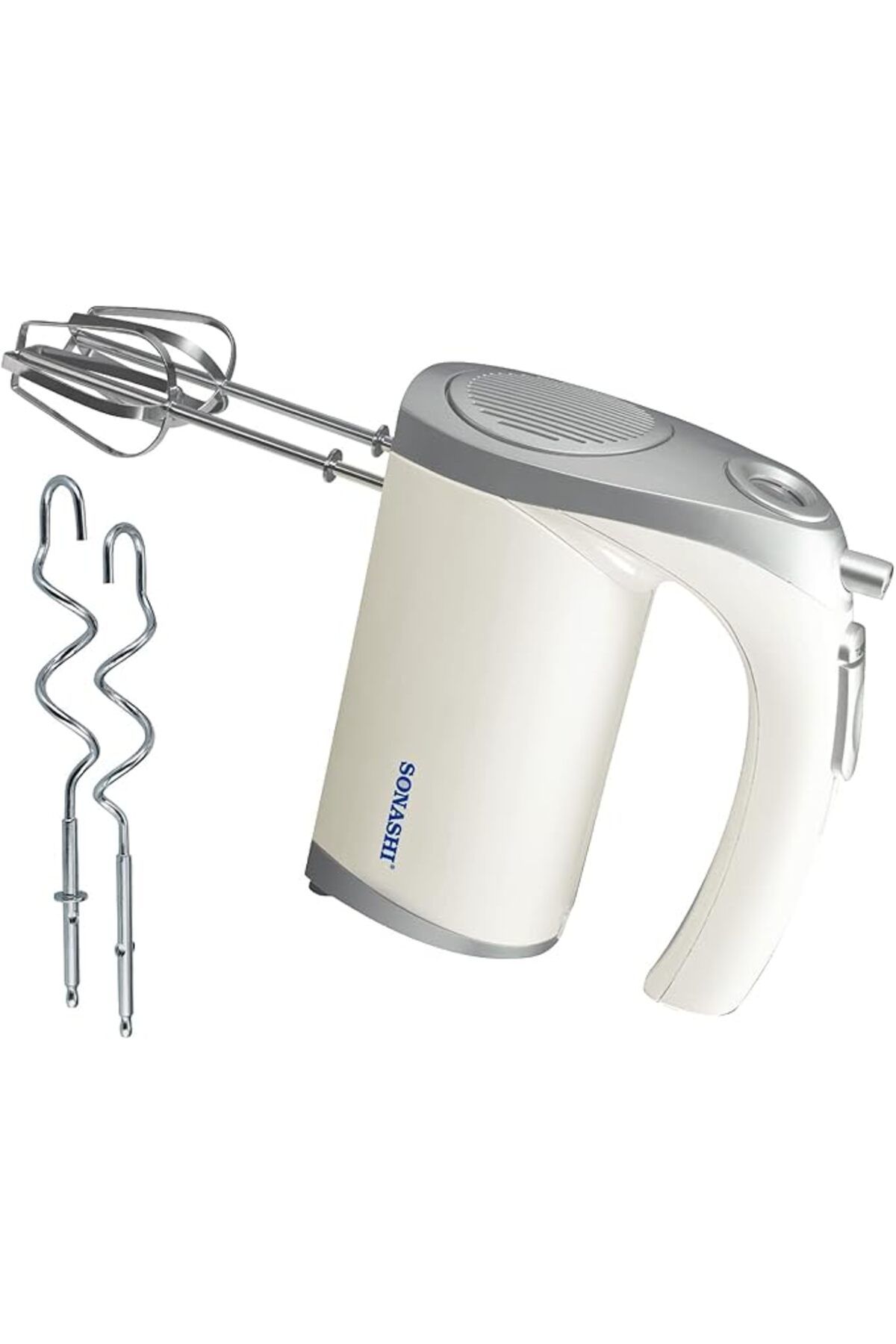 sonashi-Hand Mixer with 5 Speeds, Turbo Switch | 2 Beaters for Eggs & Creams | 2 Hooks for Mixing Dough | Pe 3