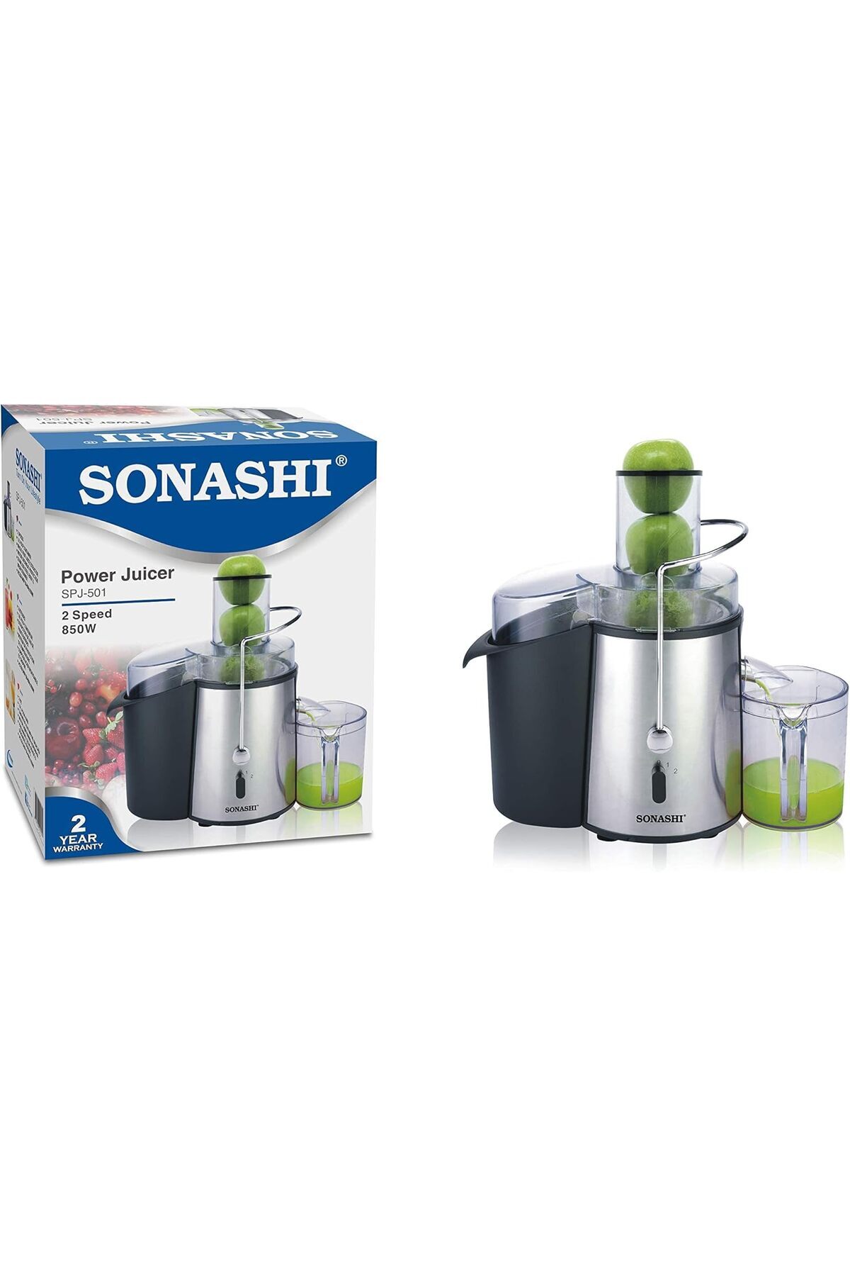 sonashi-Juice Extractor with 2 Speeds - 1.8L Large Pulp Container | Whole Fruit Juice Extractor with Stainle 7