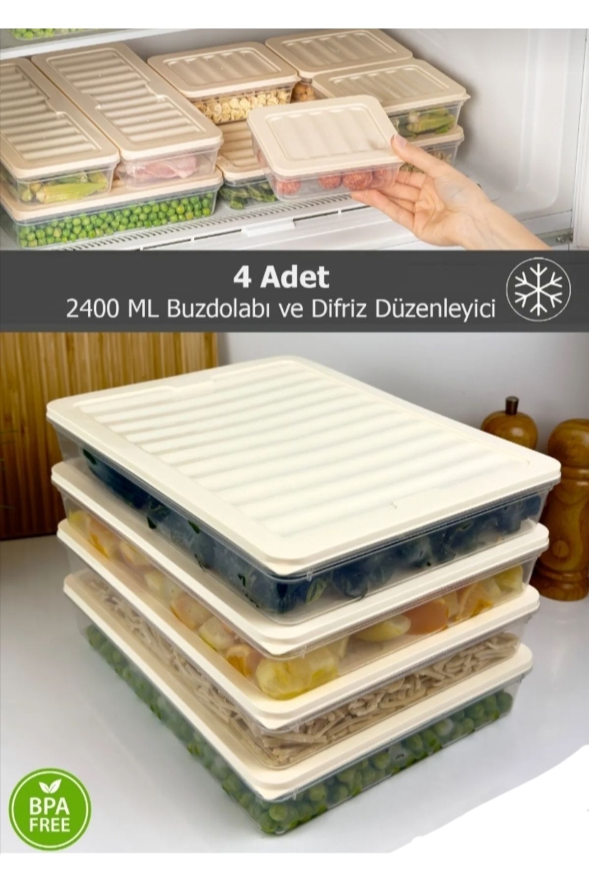 Soft Chef-Refrigerator Organizer Set Fridge Organizer Storage Container Diffuse Compatible Storage Container 4