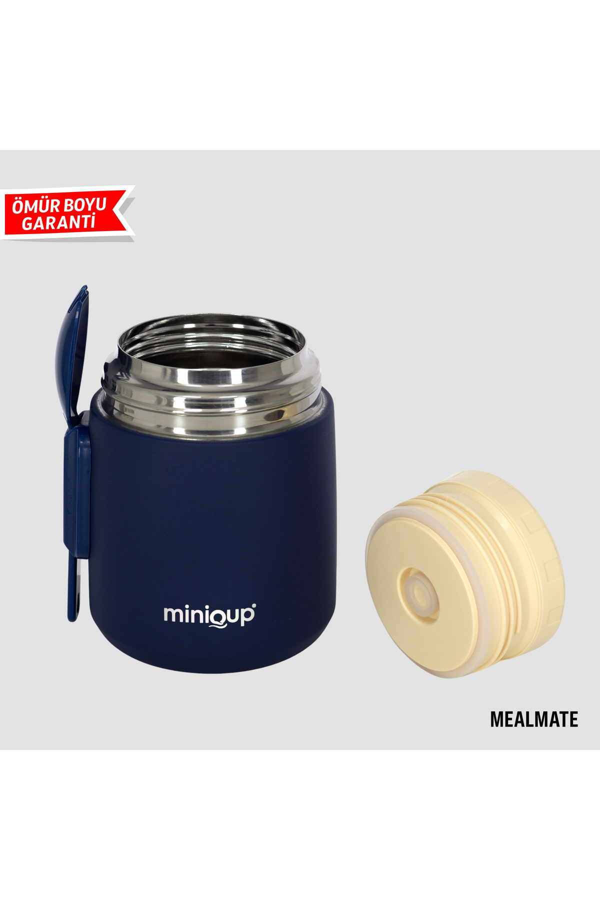 MiniQup MealMate Yemek Termosu 500ml – Çelik, Sızdırmaz, BPA İçermez, Çift Katmanlı, Mama Termosu fotoğrafı 3 (önizleme)