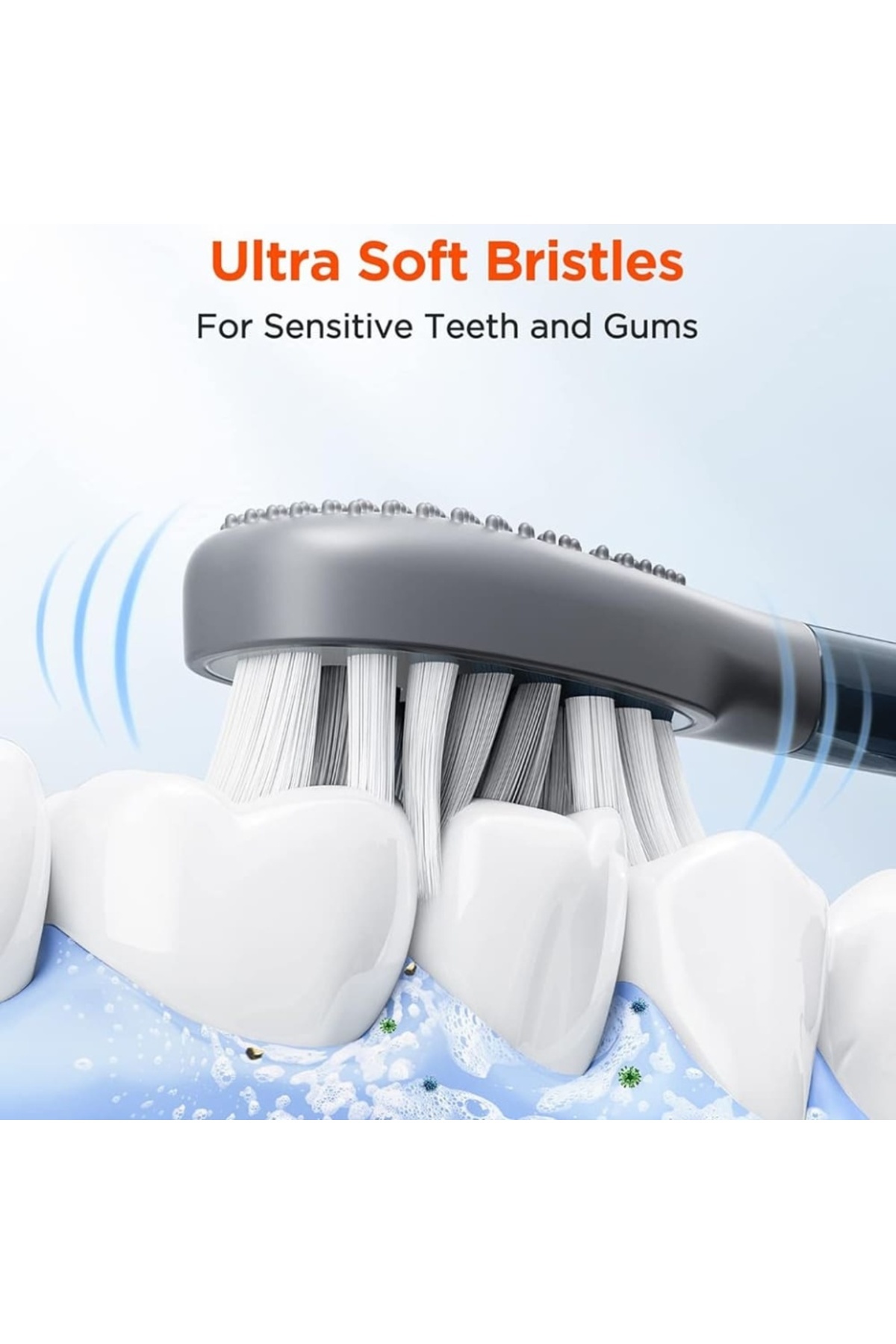 Bitvae-S2 Toothbrush Heads, Set of 4, Ultra Soft Bristles and Tongue Cleaner, GCS22, Black 6
