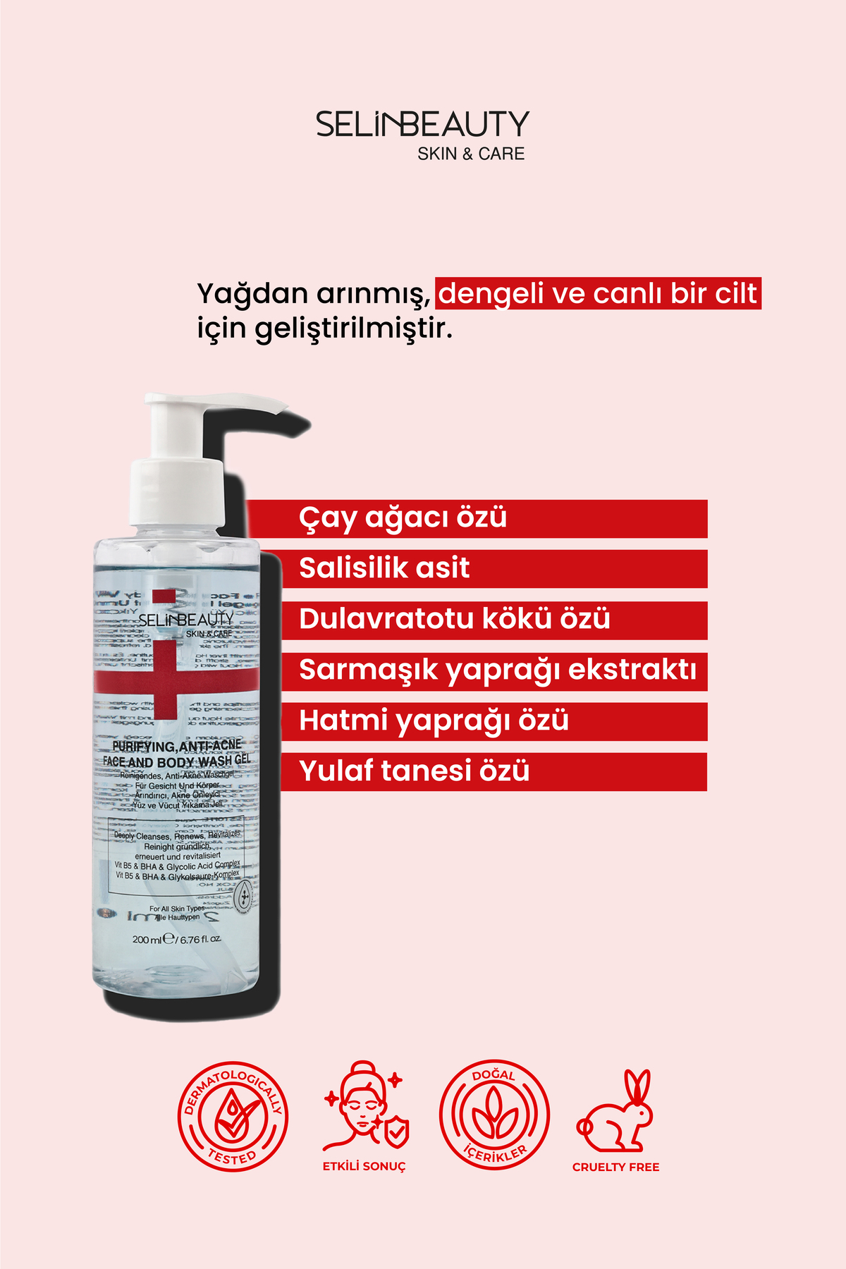 ژل شستشوی صورت و بدن پیشگیری از آکنه پوست و مراقبت — washgel1 — تصویر 4 از 5