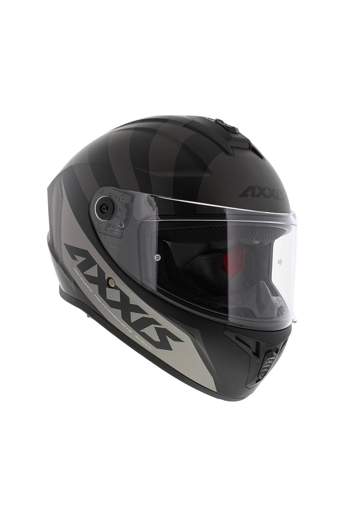 Axxis Draken S Premier B1 Matt Black Full Face Motosiklet Kaskı +