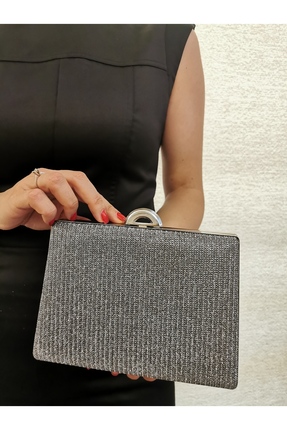 BEEGİ CONCEPT KADIN ÇUPRA FÜME ABİYE CLUTCH GECE ZİNCİRLİ DÜĞÜN ÇANTASI