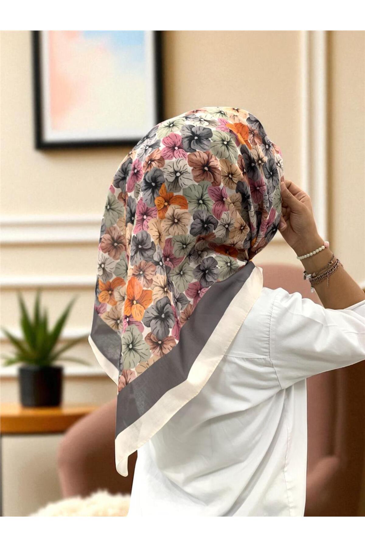 Nine-Baştacı Soft 0110 Gray Scarf 1