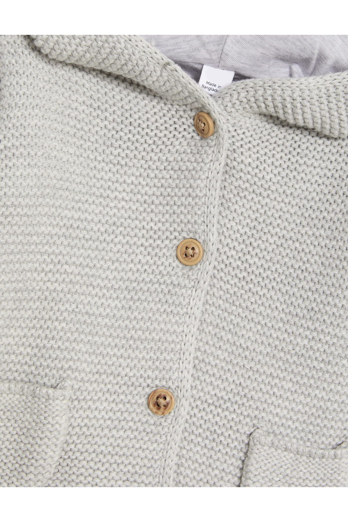 Marks & Spencer Saf Pamuk Kapşonlu Hırka (0-3 Yaş) fotoğrafı 2 (önizleme)