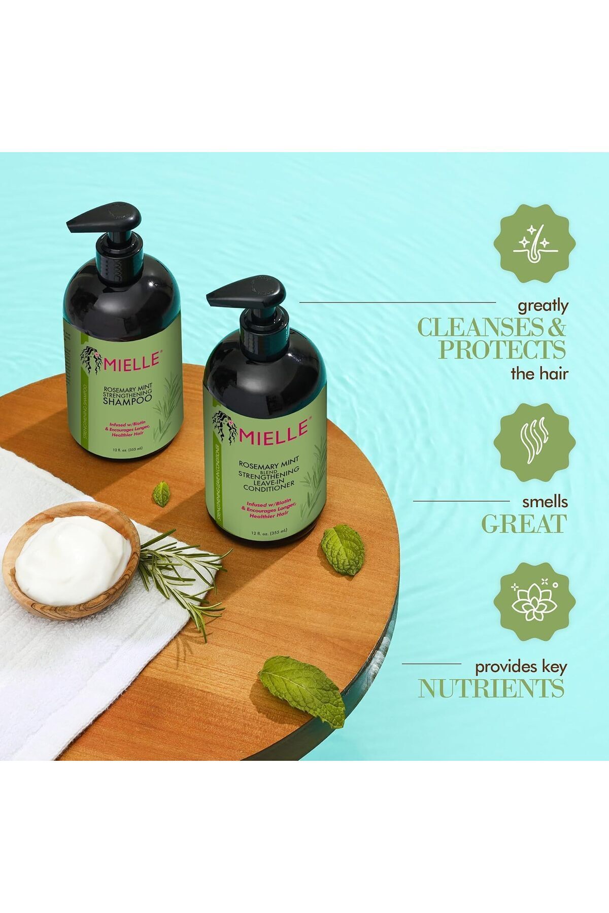 شامبو ميلي روزماري مينت المقوي للشعر مع البيوتين -...