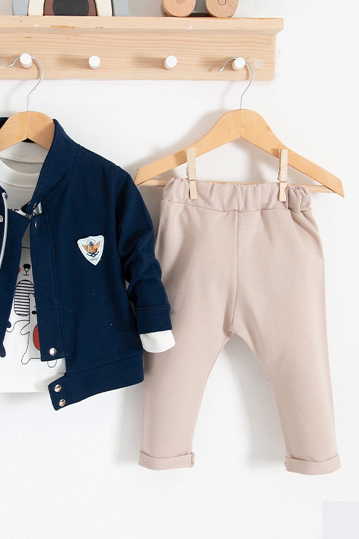 Babydonat We Are Ceketli 3'lü % 100 Pamuk Erkek Bebek Takımı fotoğrafı 3 (önizleme)