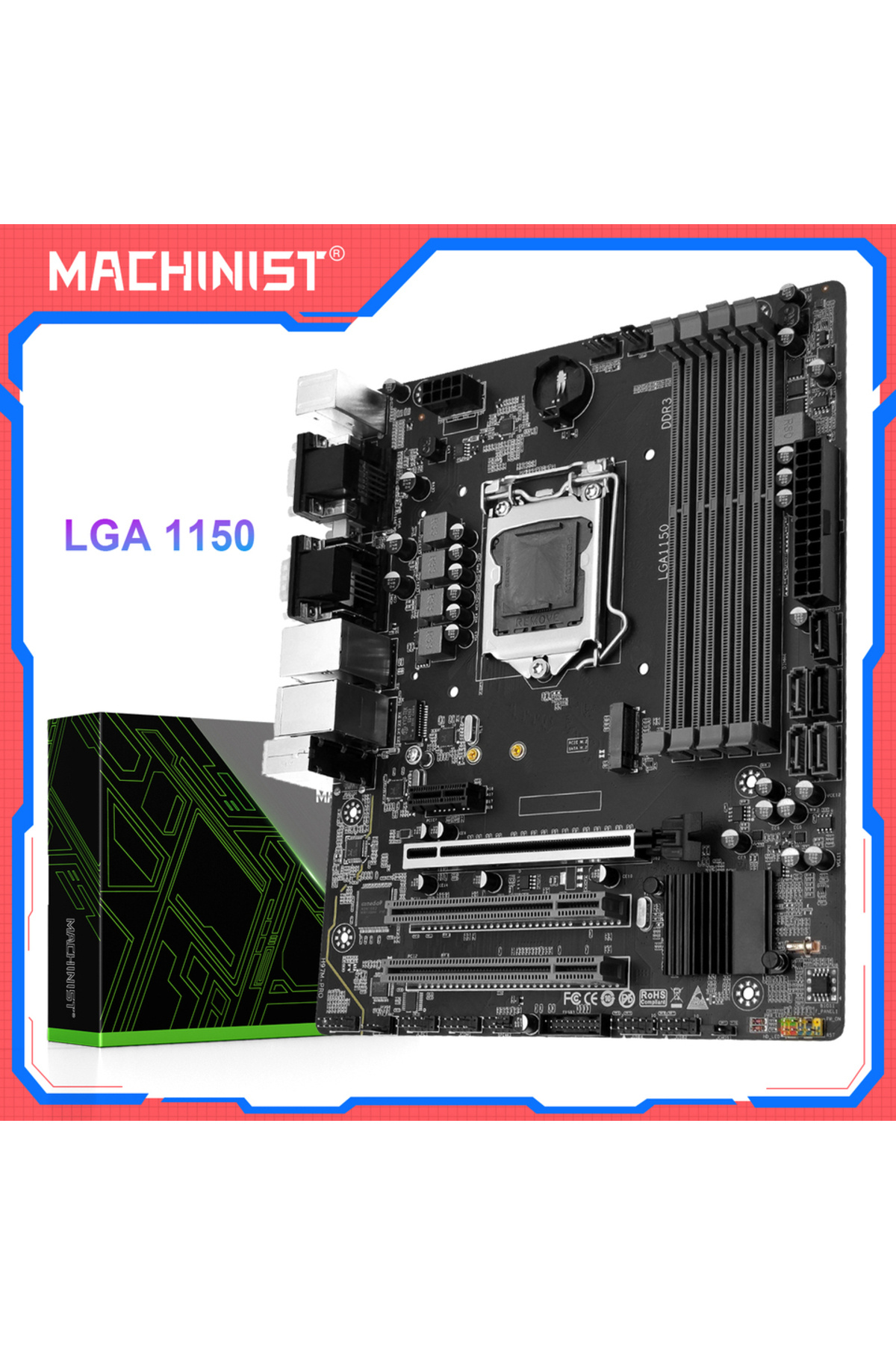 Choice-Motherboards MACHINIST H97M PRO Motherboard Support LGA 1150 Intel Core I3 I5 I7 E3 CPU DDR3 RAM SA 8
