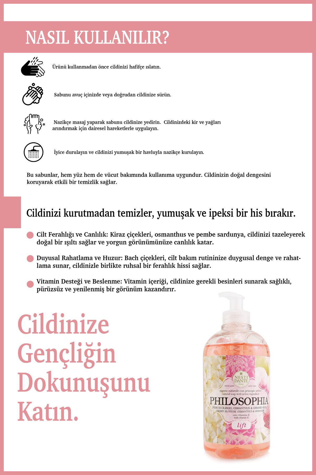 Nesti Dante-Philosophia Lift Liquid Soap 500ml |   Antiaging |   Vitamin A-E 4