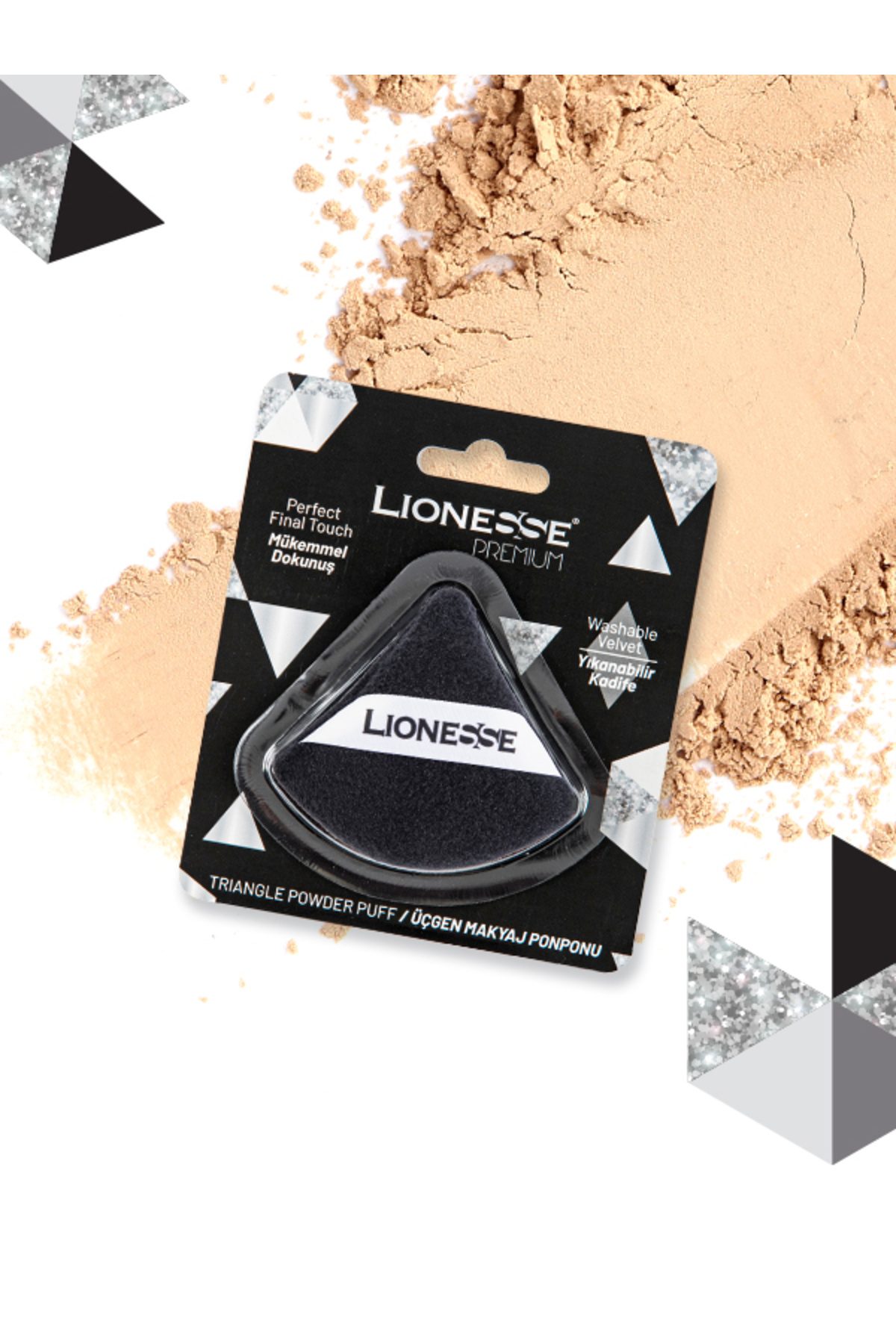 Lionesse Üçgen Kadife Puf Makyaj Süngeri 2548