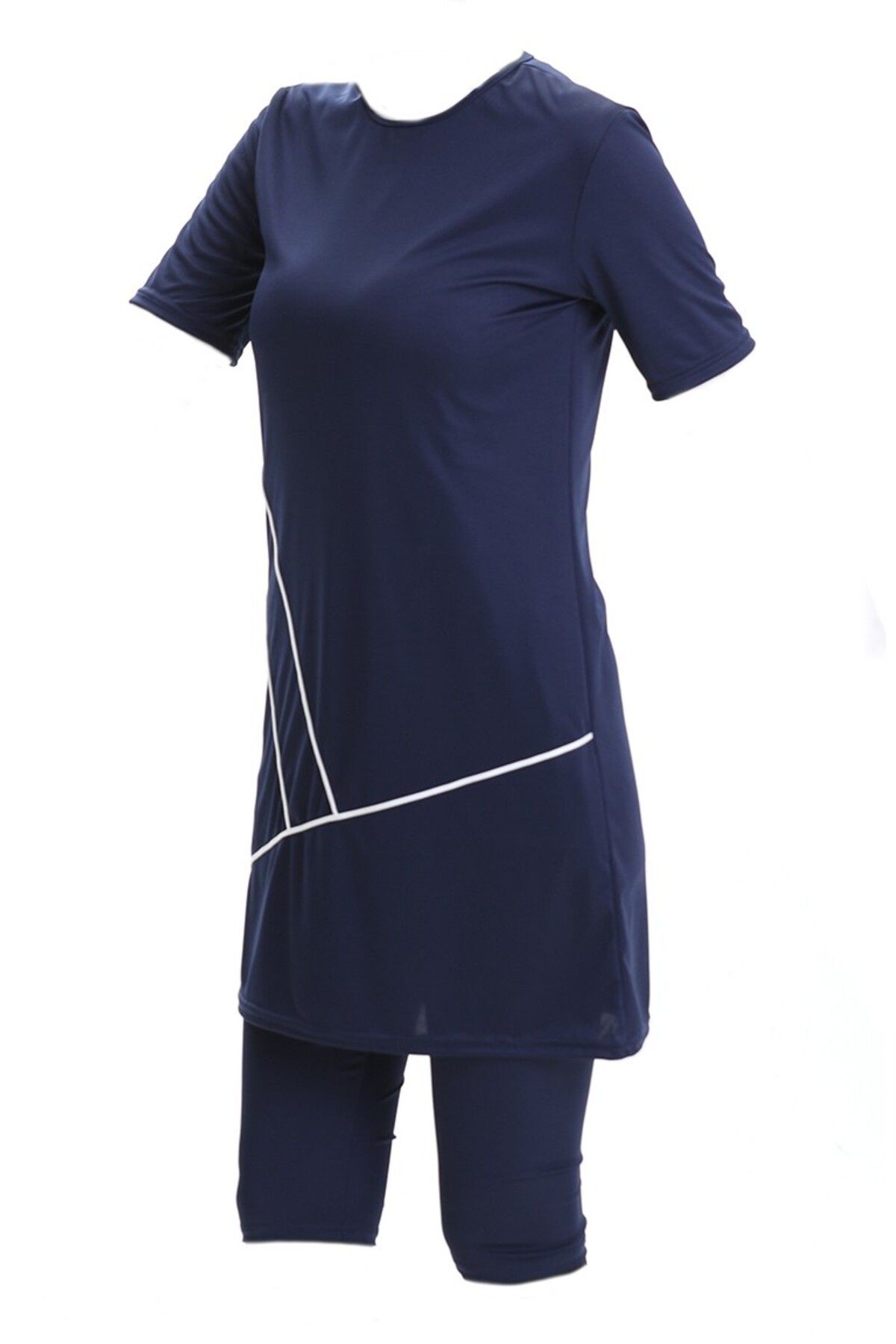sefamerve-Μαγιό πισίνας με κοντό μανίκι 2501-02 Navy Blue 2