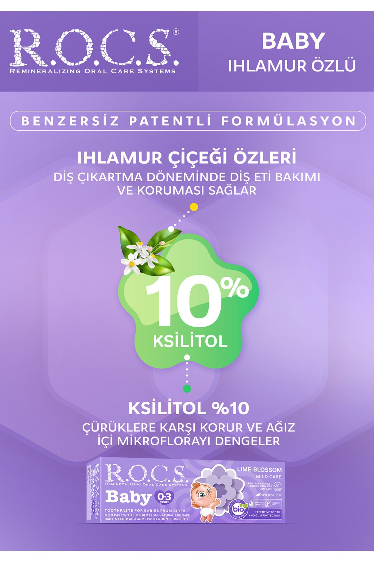 R.O.C.S.-Rocs Baby Swallowable Toothpaste with Linden Extract for 0-3 Years 35 ml 2