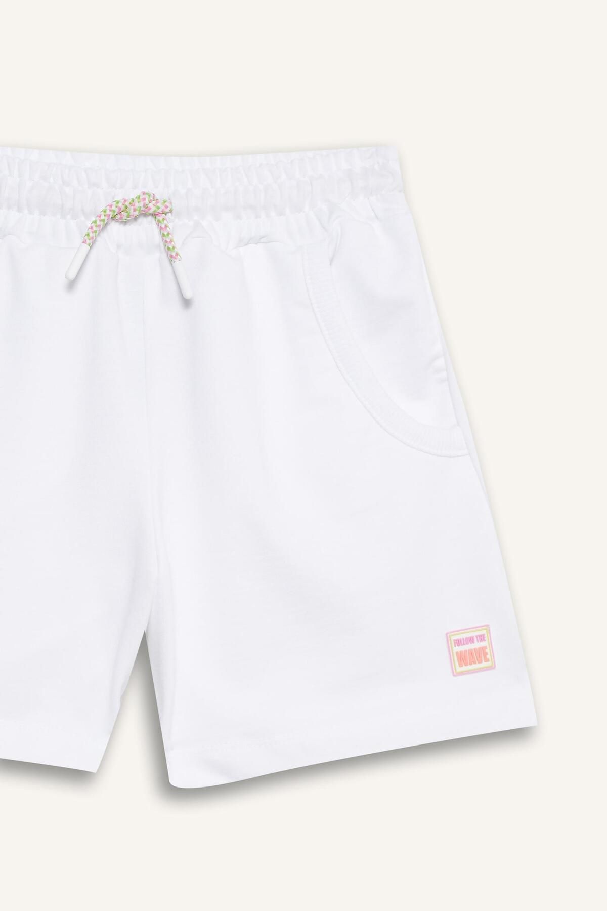 DeFacto-Girl's White Shorts with Elastic Waist E6593A825Hs 7