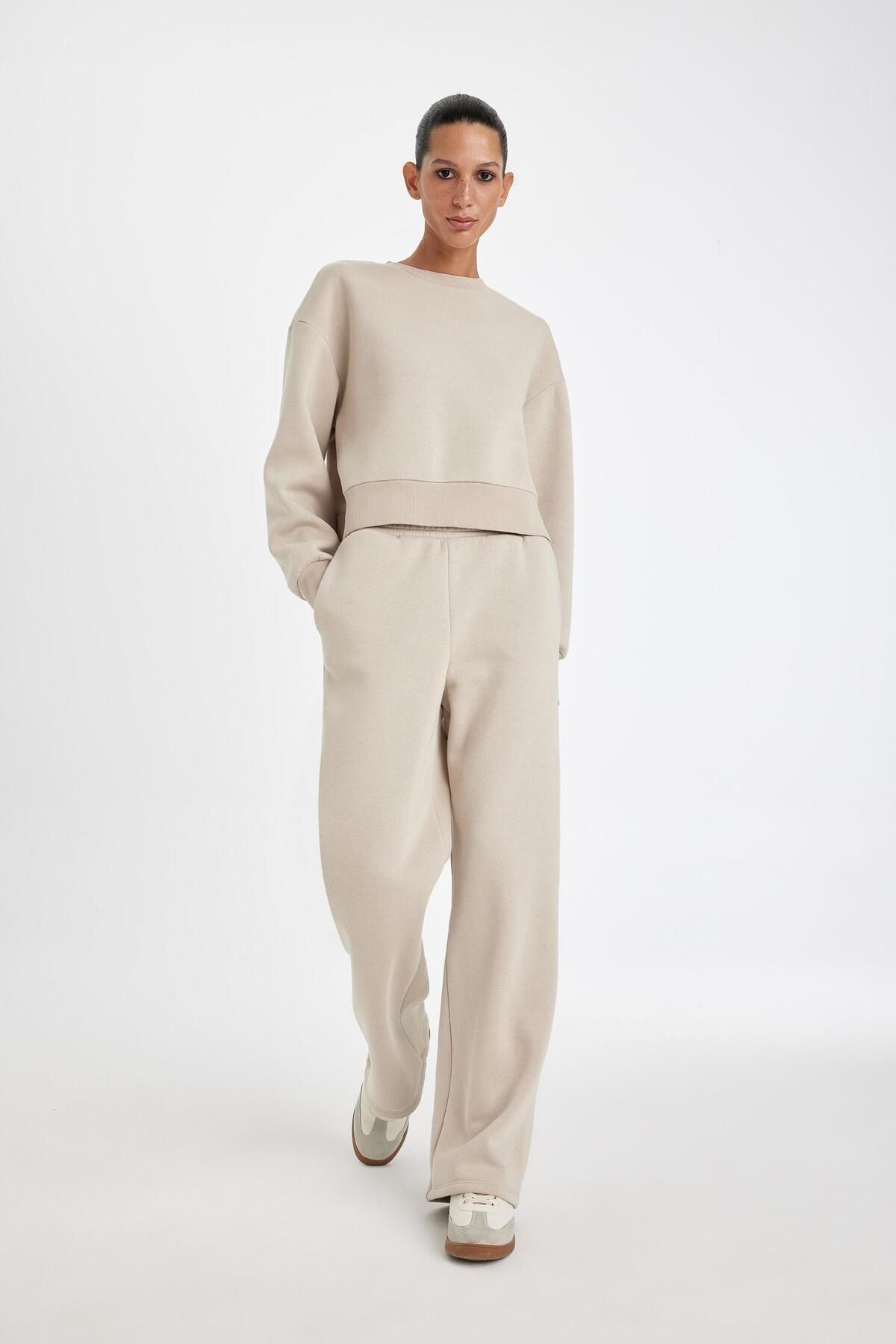 DeFacto-Dicke Sweatshirthose mit hoher Taille und Tasche - B8571ax24wn 4