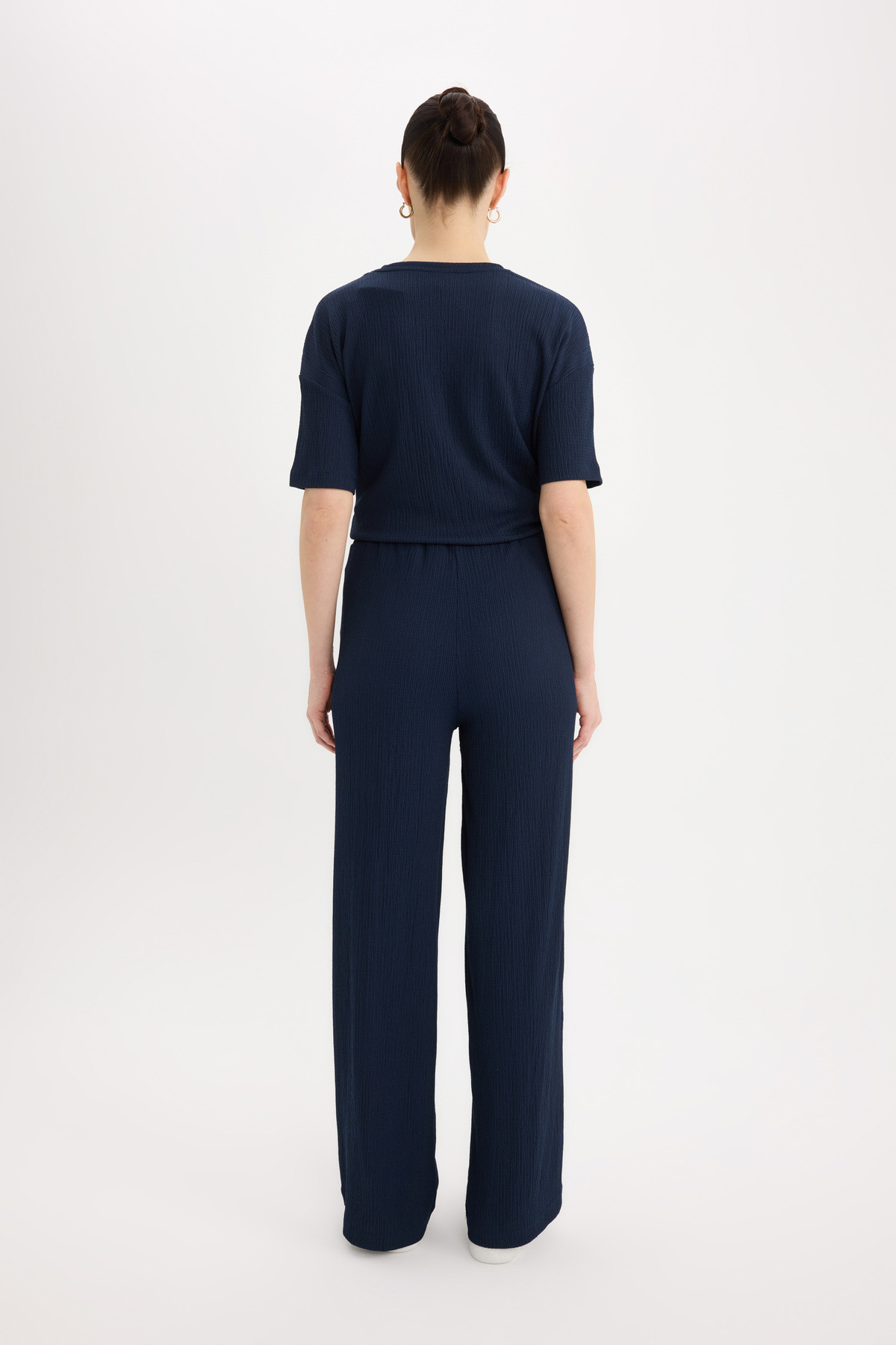 DeFacto-Bürümcük Hose mit weitem Bein, weitem, lockerem Bein, elastischer Taille C0200AX25SP 6