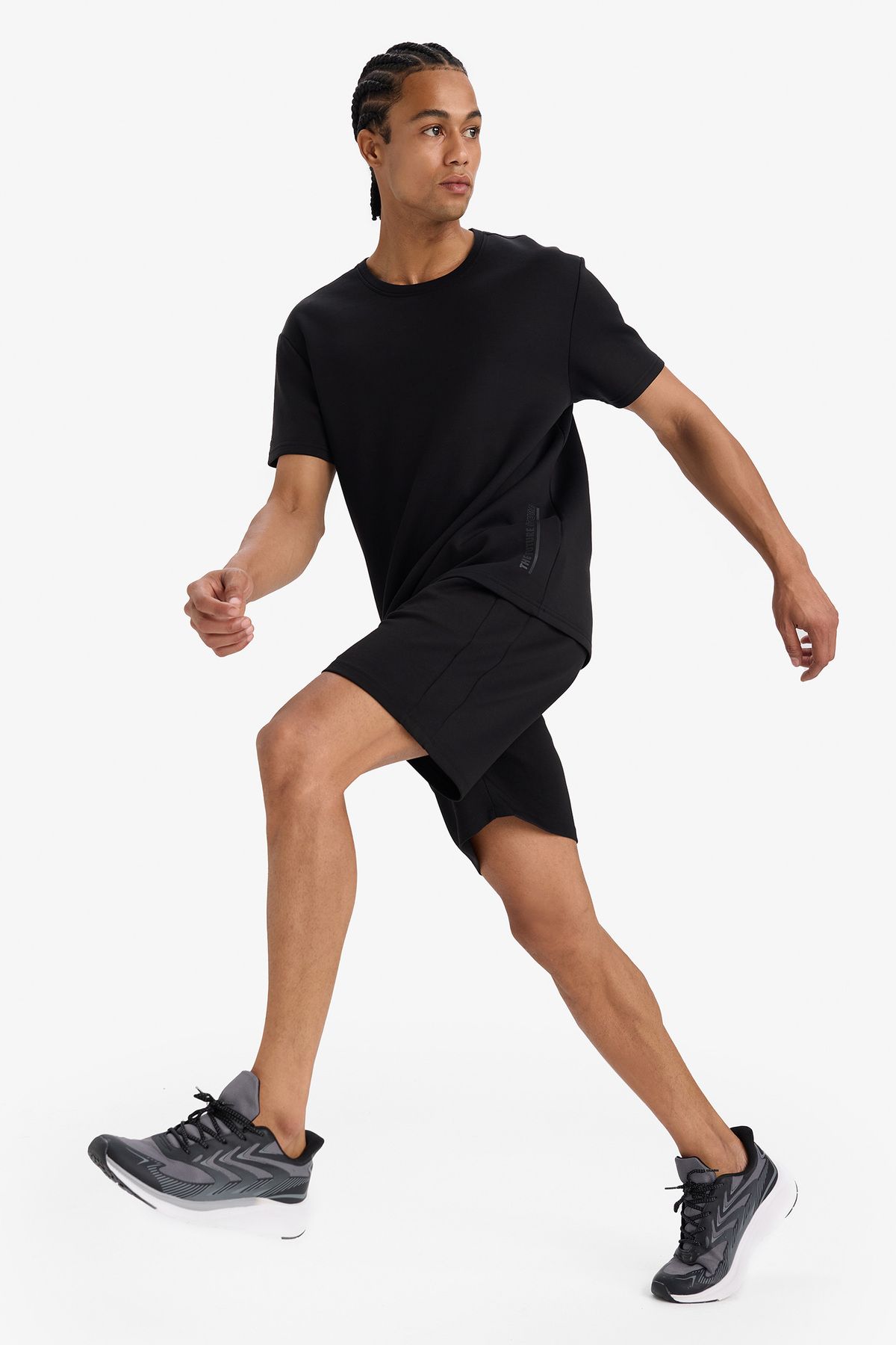 DeFacto-DeFactoFit Standard Fit Modal Fabric Sporter Pantaloni scurti cu picioare scurte D9311AX25SP 5