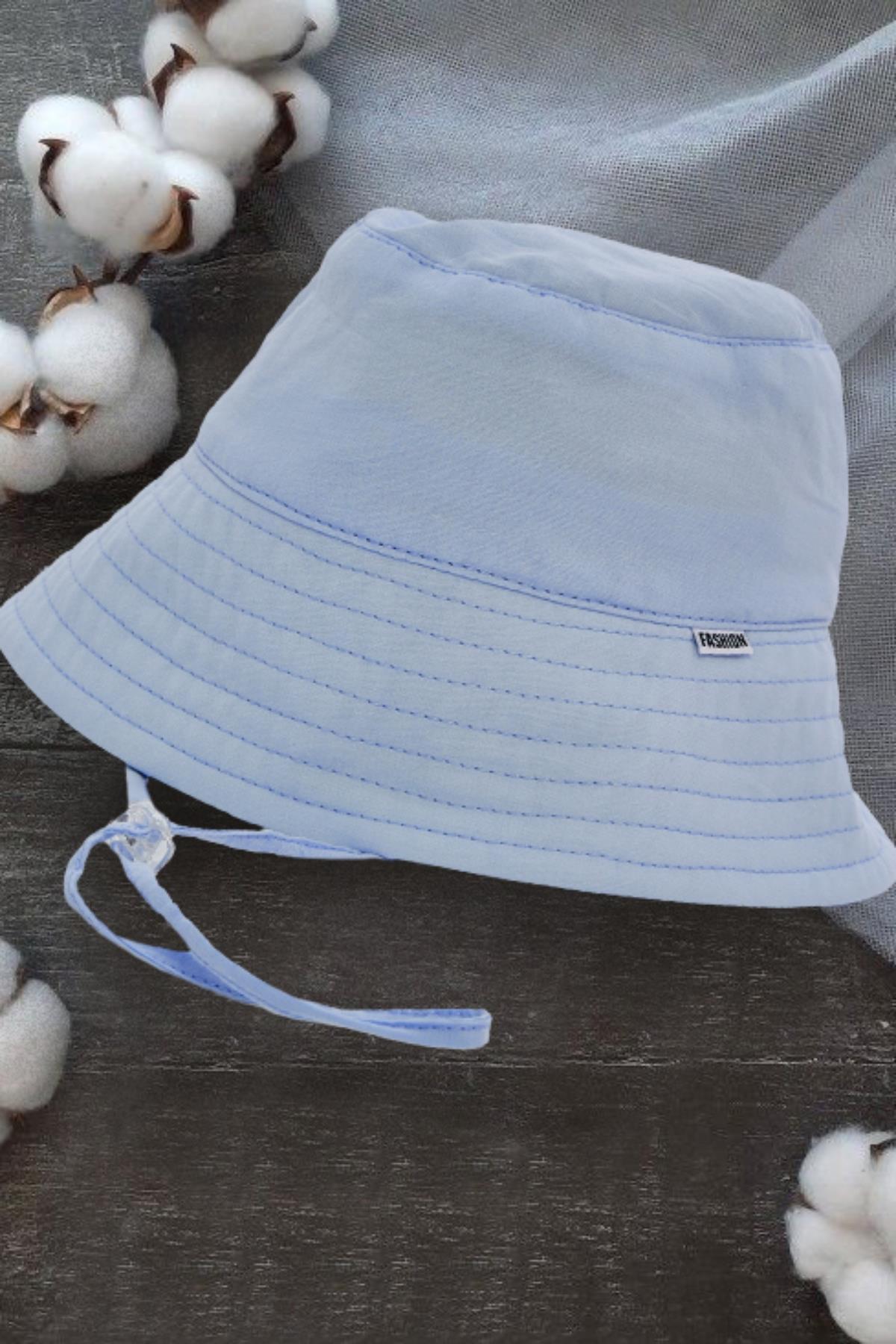 100% Cotton Tie Down Baby Fisherman Hat 7034