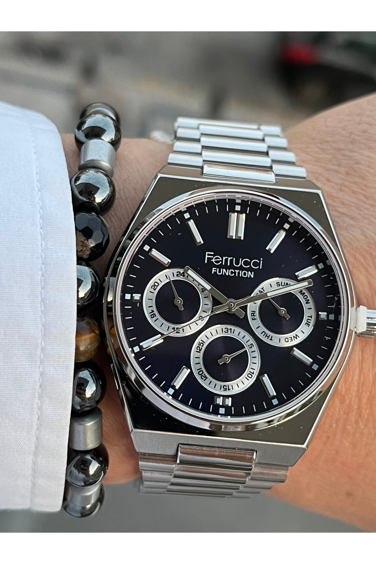 ساعت مچی مردانه فصلی جدید با بند فولادی، تمام عملکردها فعال