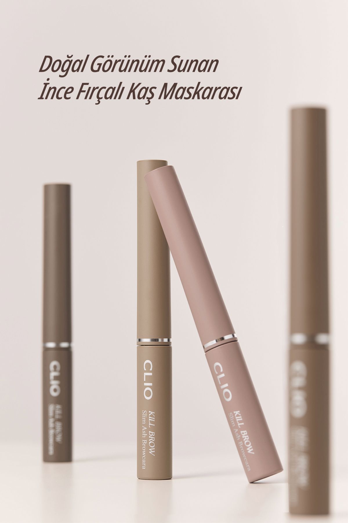 CLIO-Ultra Fine Brush, Dense Pigmented Eyebrow Mascara Kill Brow Slim Ash Browcara (02 Li̇ght Ash) 8