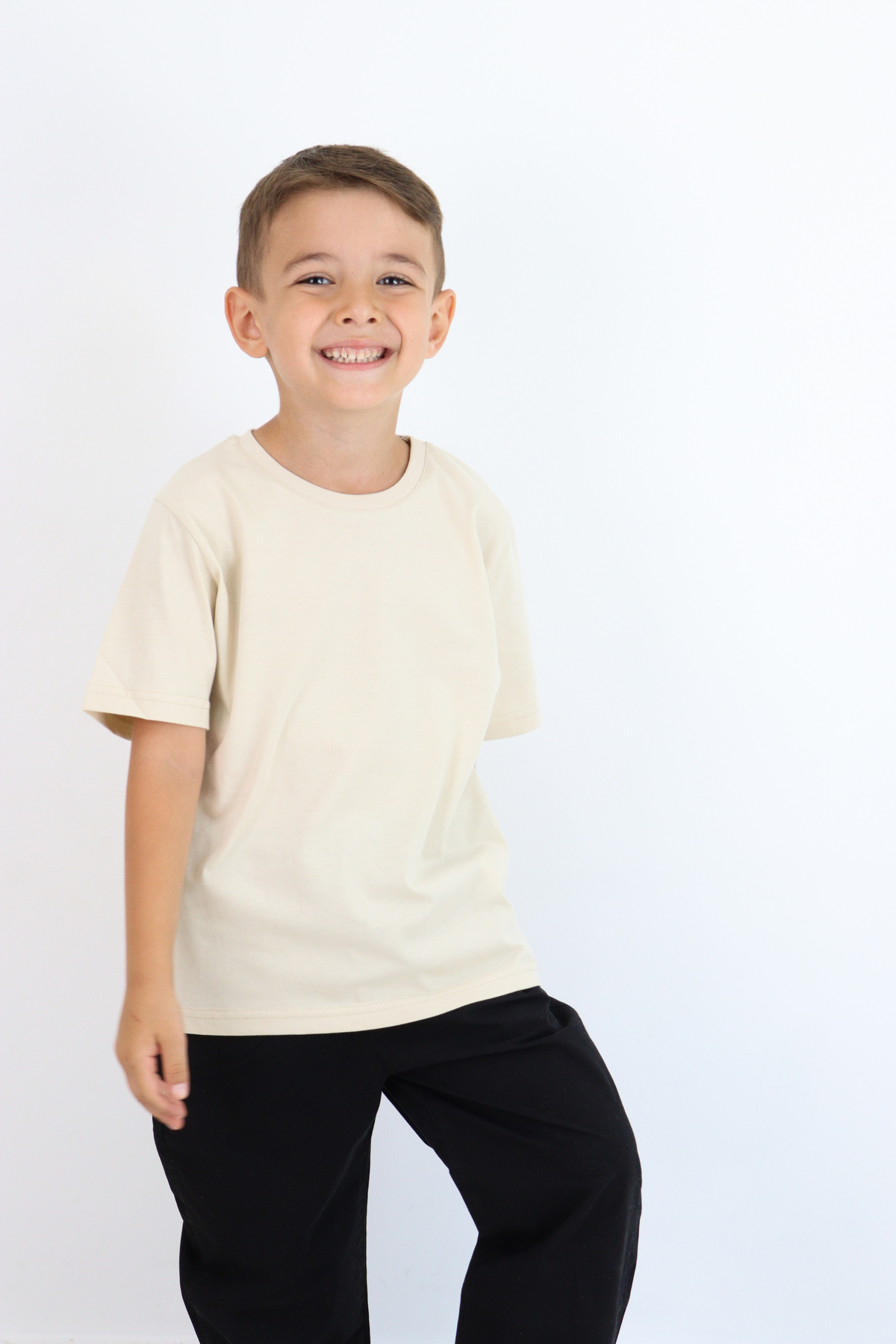 MiaBaby Unisex Basic Baskısız Tişört fotoğrafı 2 (önizleme)