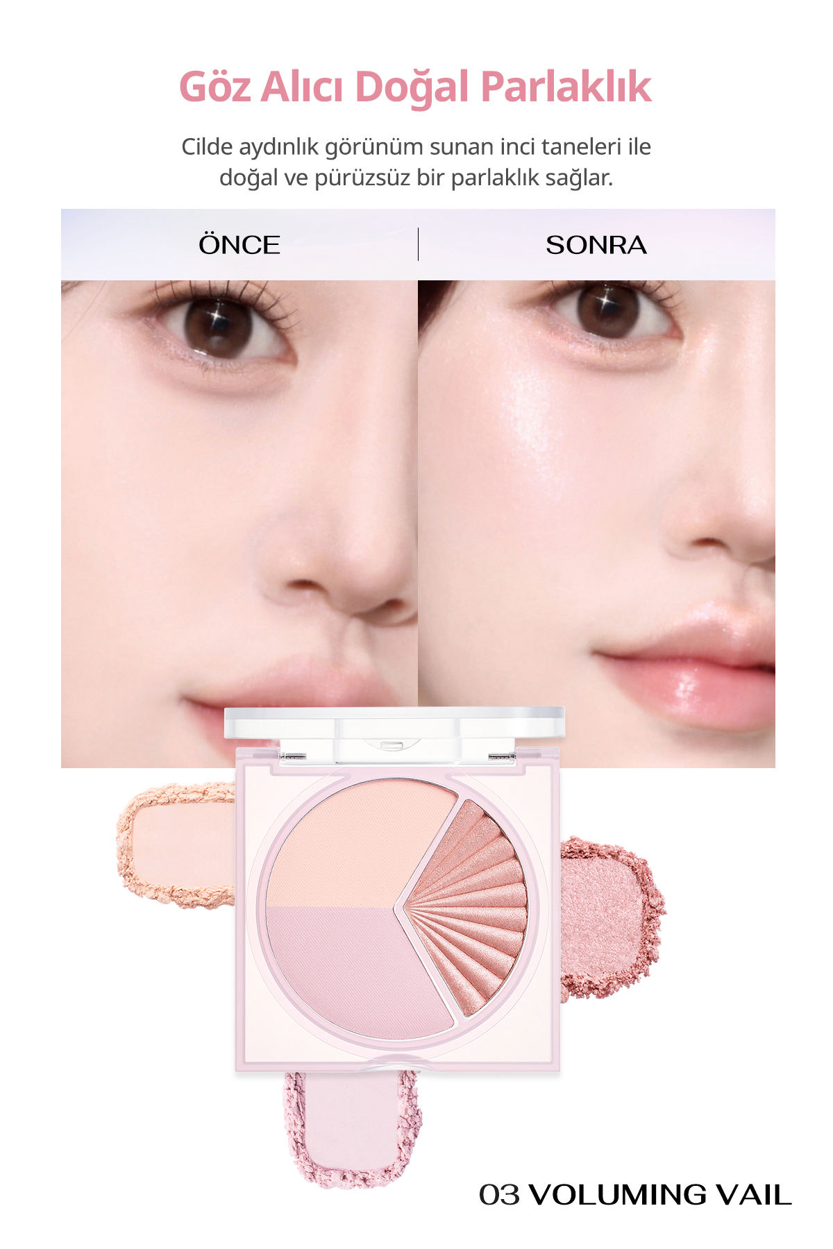 İnci Işıltıları Içeren Aydınlatıcı Paleti V Highlighter Ad (003 VOLUMİNG VEİL) — رنگارنگ 111153 — تصویر 7 از 8