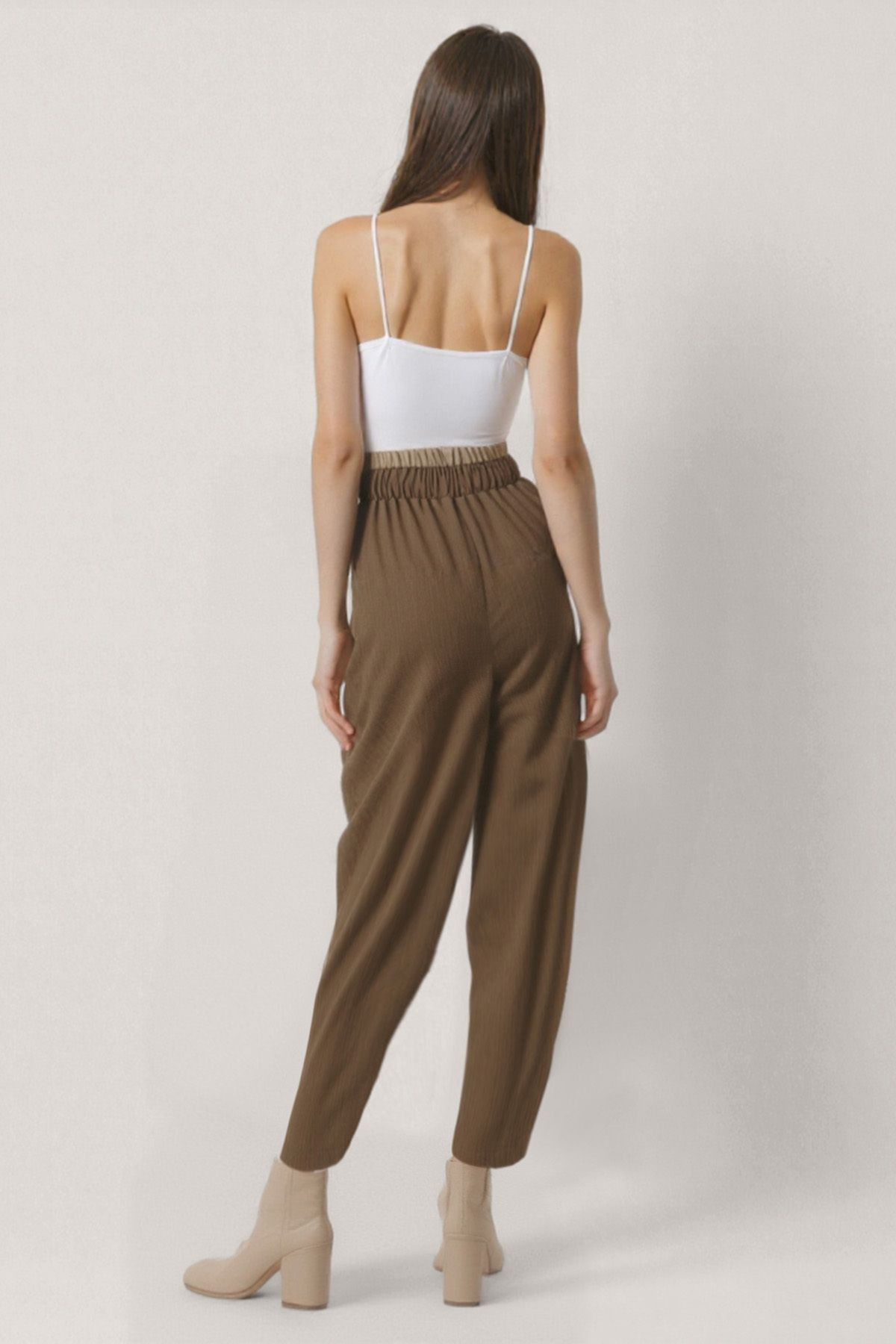 Vitrin-Waist Part Double Color Trousers 5