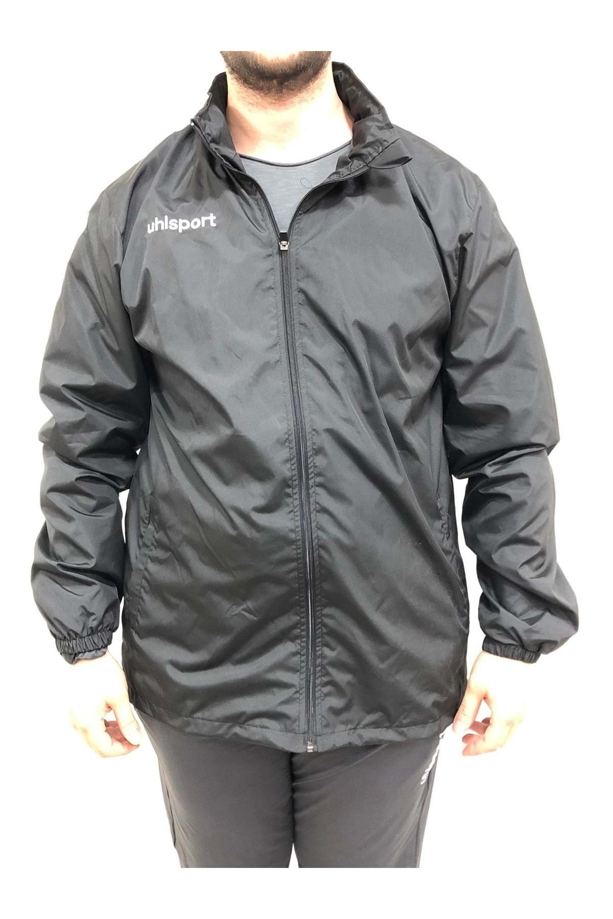 UHLSPORT-1101750 Hooded Play Raincoat Tracksuit Top Men's Jacket Black 1