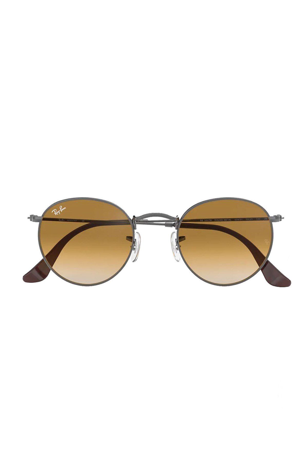Ray-Ban-نظارة شمسية راي بان مان دائرية معدنية - Rb 3447n - مقاس العدسة: 50 مم - لون رمادي 2