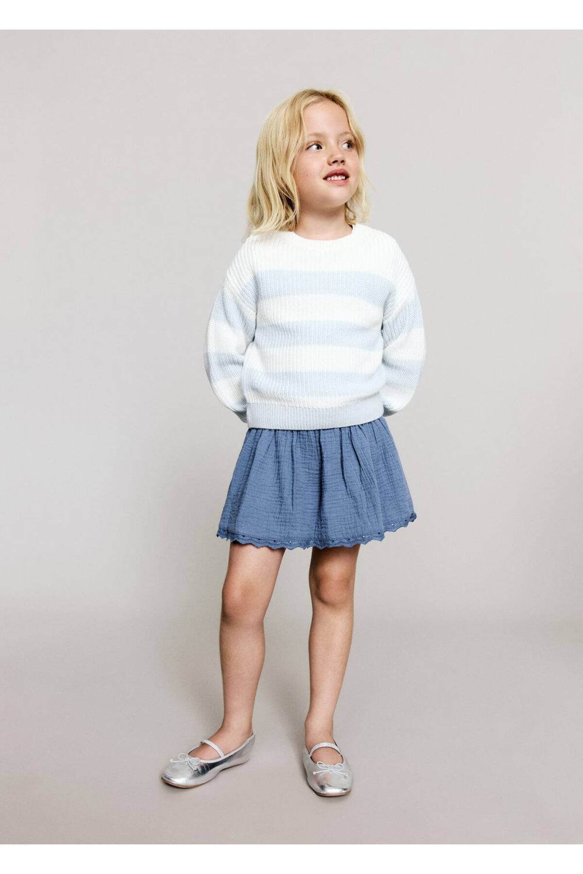 دامن نخی با پاپیون  دامن نخی با پاپیون