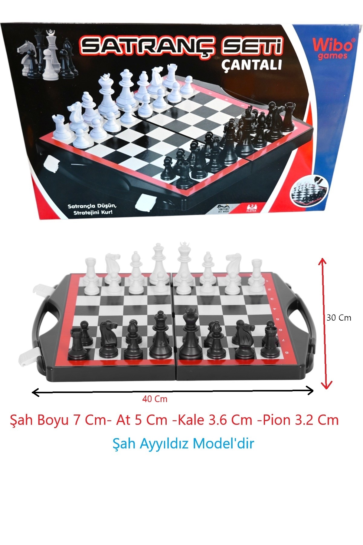 Wibo Çantalı Büyük Boy Satranç Takımı Okul Tipi Satranç Takımı