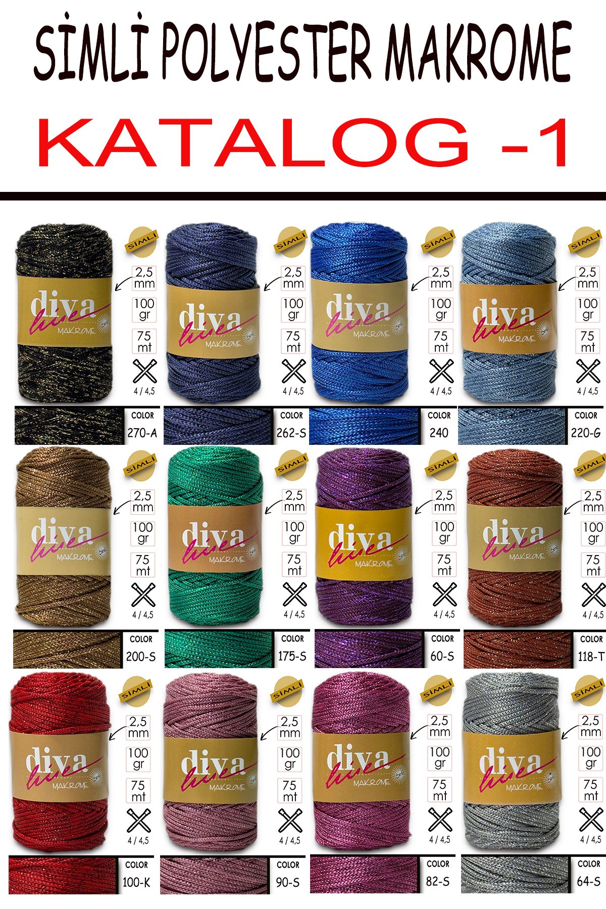 Diva İplik-Diva Macrame String Glitter 30g 2