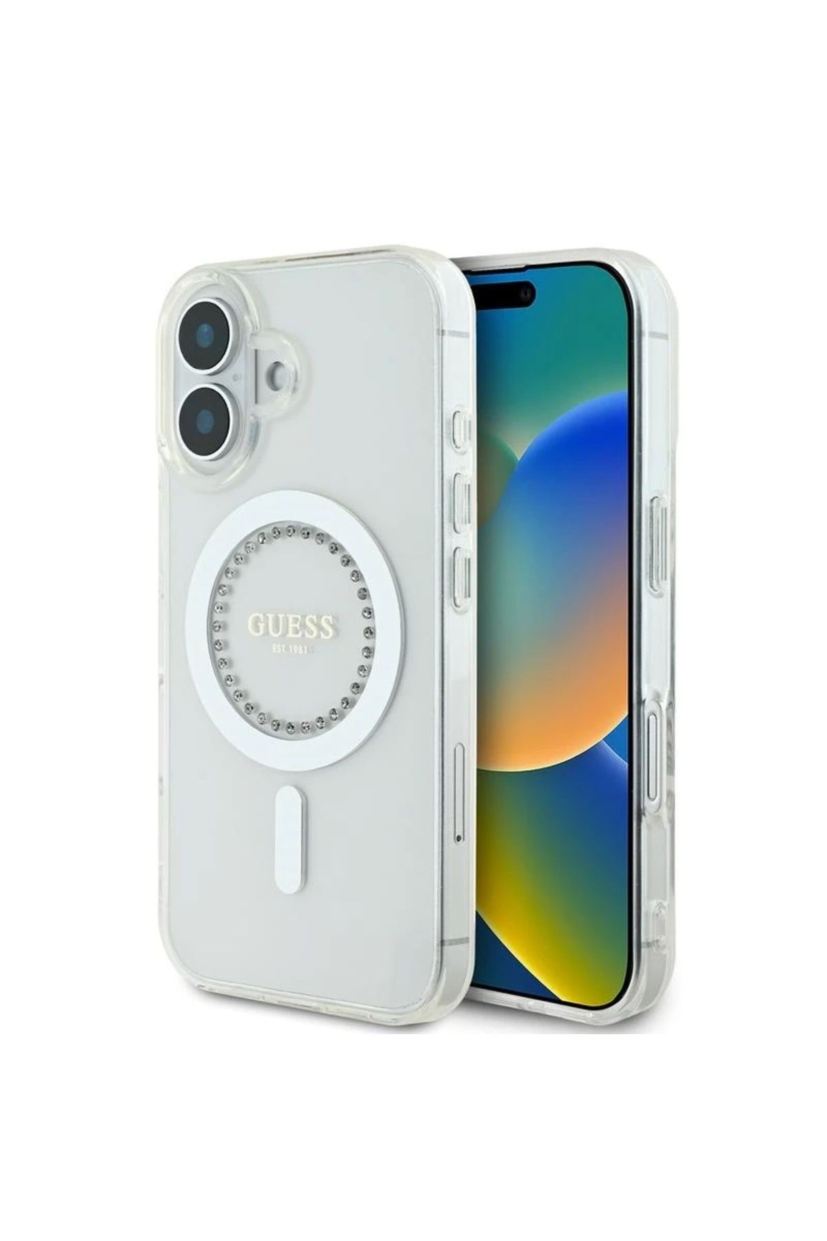 Guess-كفر شفاف أصلي لآيفون 16 – تصميم فرنسي أنيق مع حماية للكاميرا ودعم Mag Safe من Cg Mobile 1