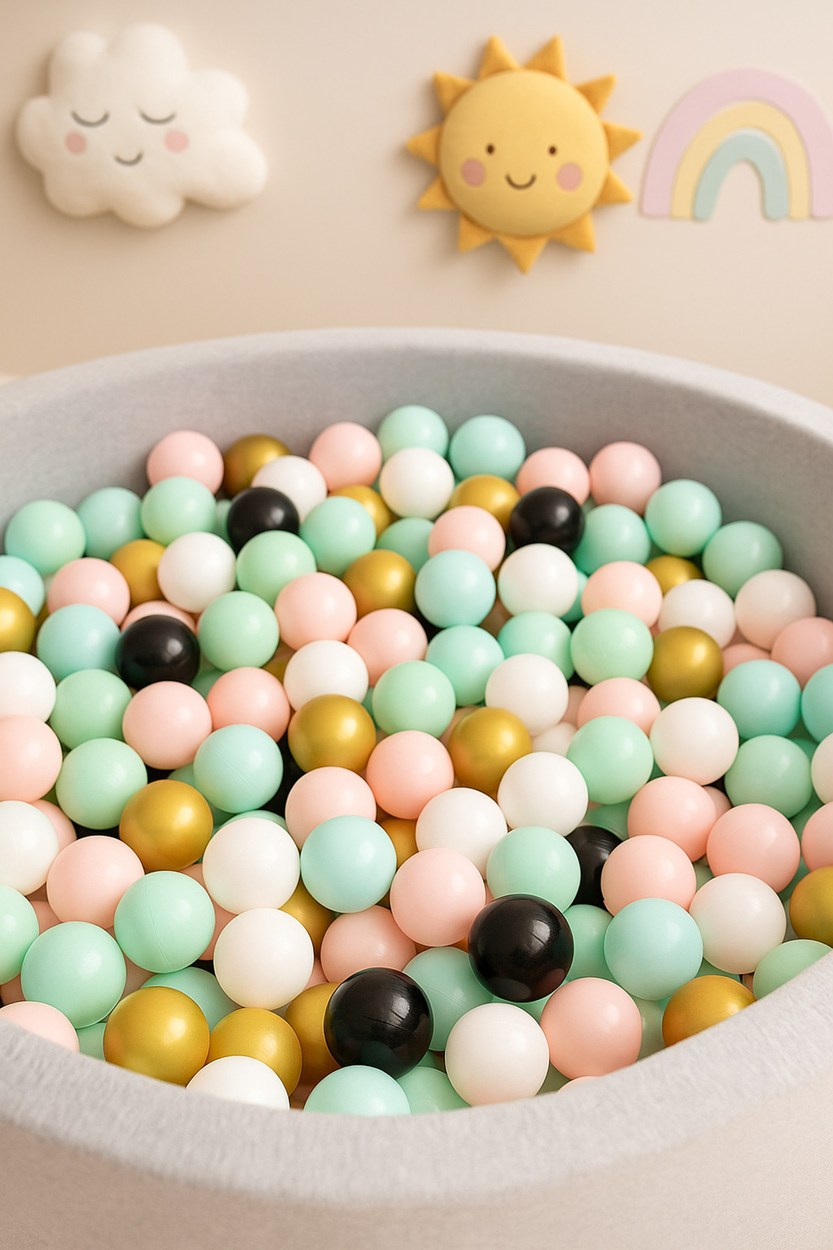 ATLAS BABY&CHILD 7 cm 50'li Lila Oyun Havuz Topu | Çocuklar için Güvenli Plastik Top fotoğrafı 2 (önizleme)