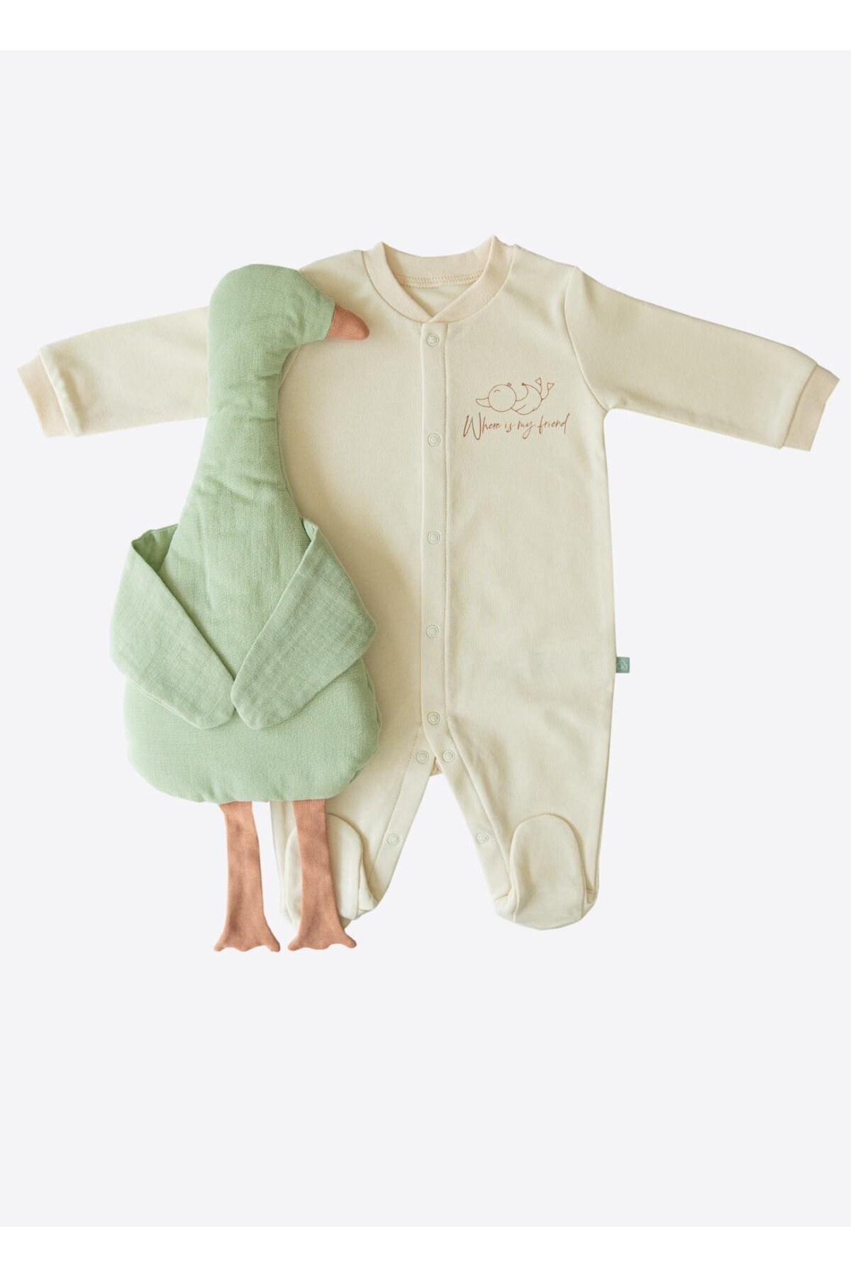 kitikate Organik Küçük Ördek 12'li Zıbın Set Natural fotoğrafı 7 (önizleme)