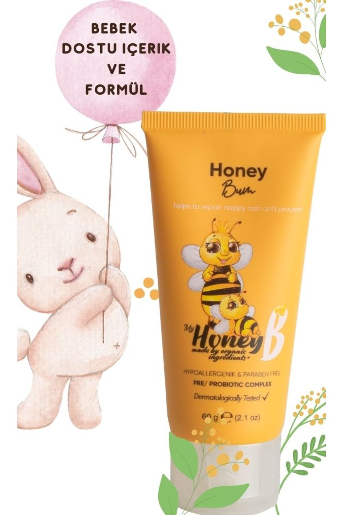 My Honey B Honey Bum Doğal Pişik Kremi 60 G fotoğrafı 6 (önizleme)