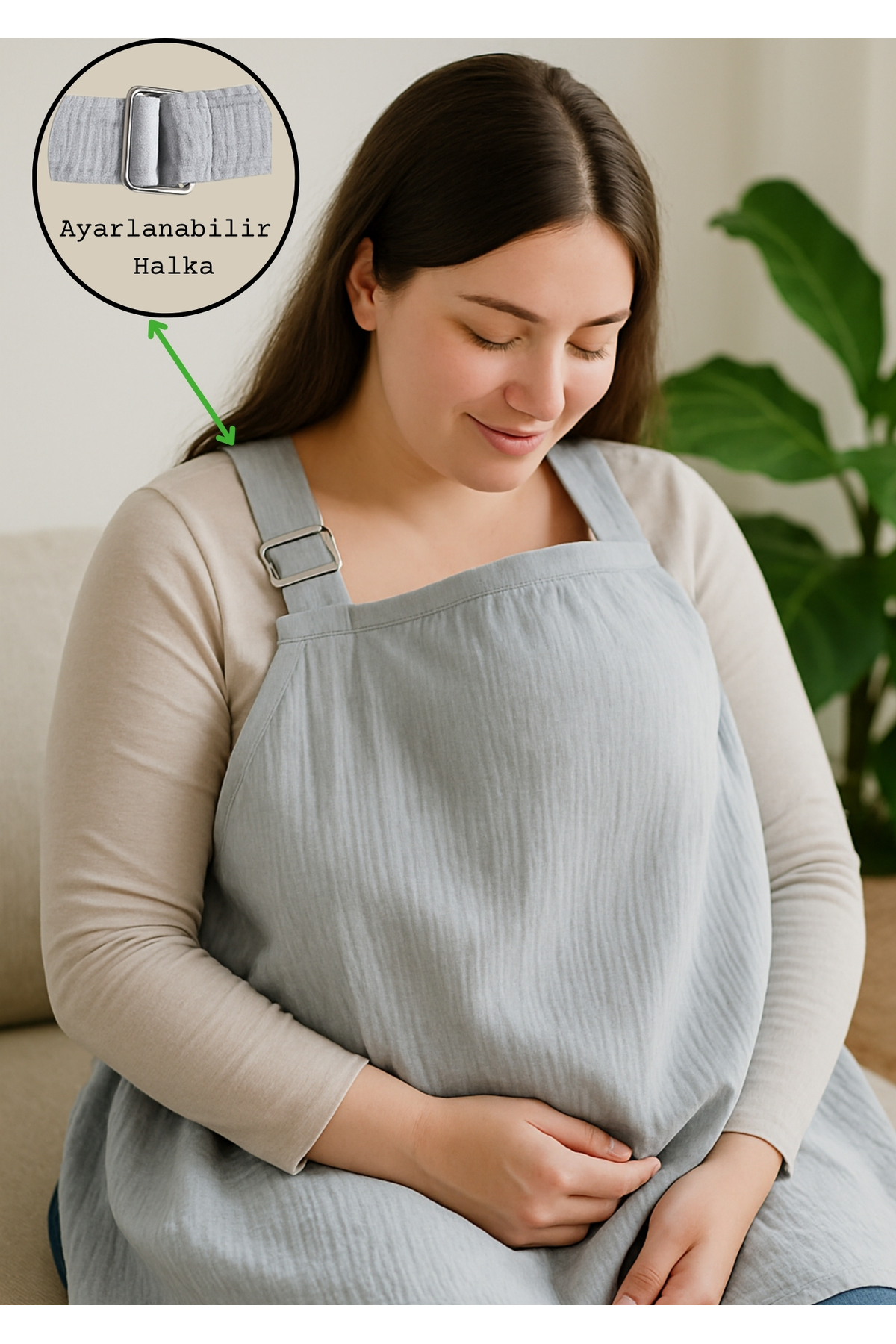 Lucky Day Emzirme Önlüğü 4 Kat Oeko-tex Sertifikalı Organik Müslin Kumaş, Çok Amaçlı, Puset Örtüsü %100 Pamuk fotoğrafı 4 (önizleme)