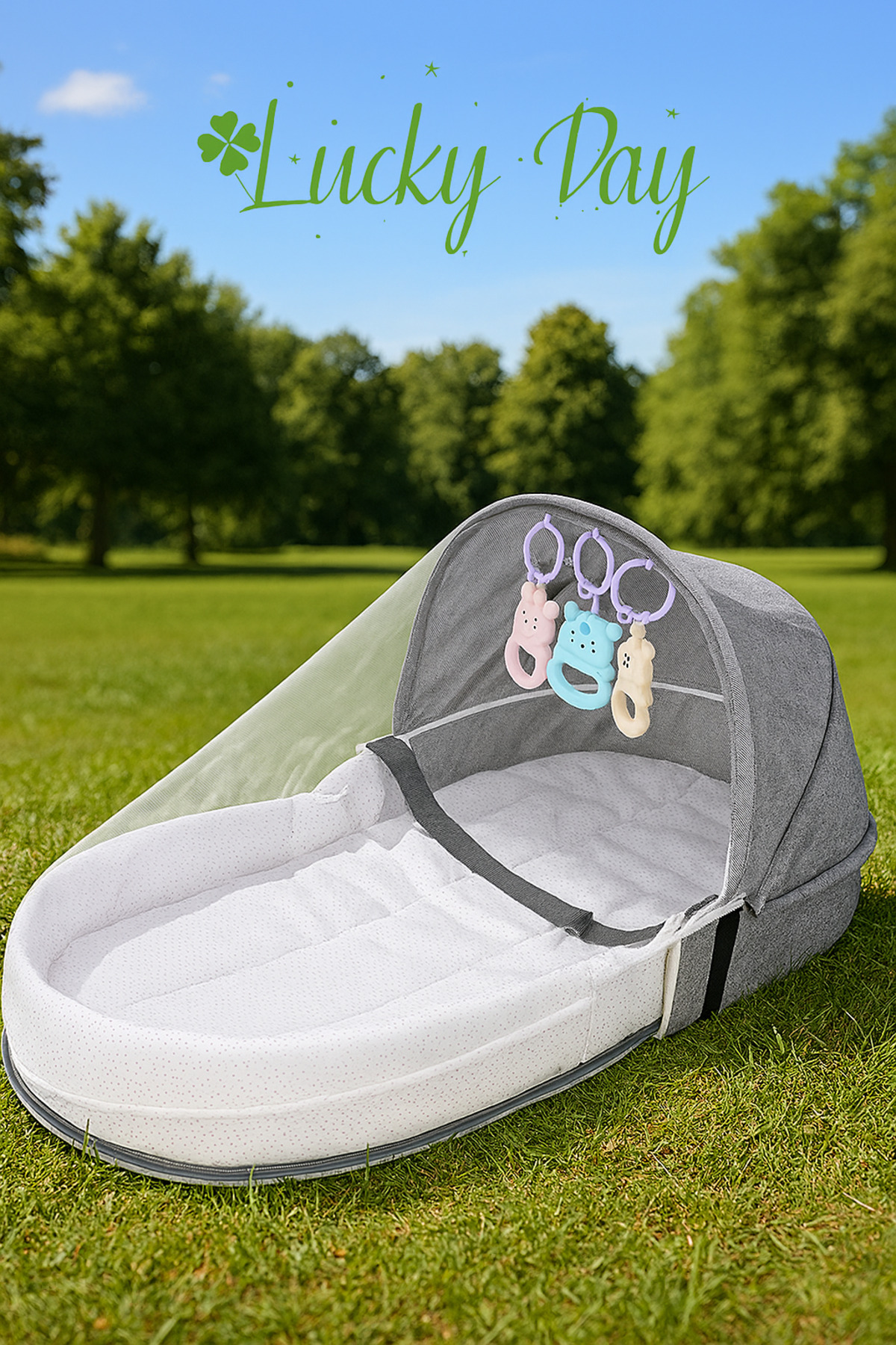 Lucky Day Katlanabilir Anne Yanı Yatağı Taşınabilir Anne Yanı Minderi Çok Fonksiyonlu 50x100cm fotoğrafı 2 (önizleme)