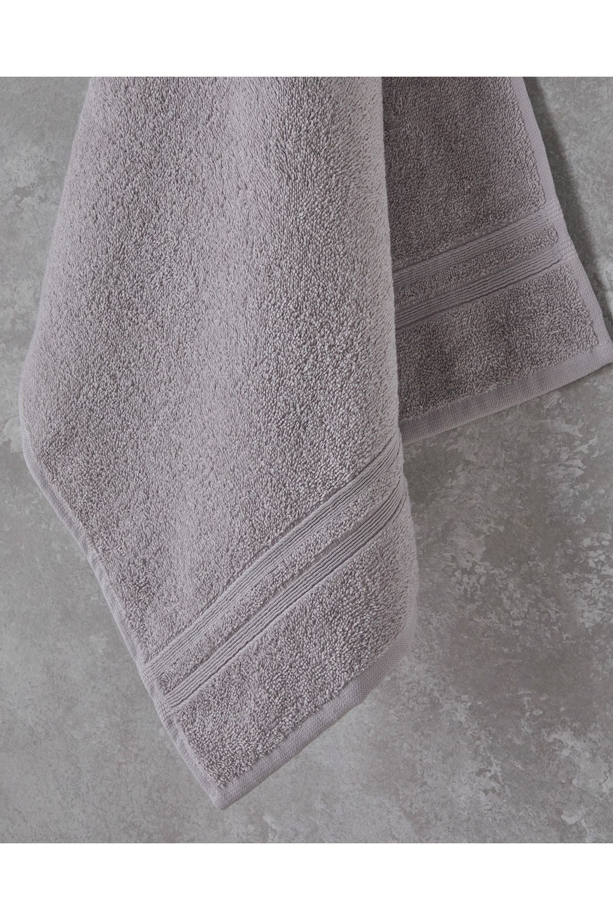English Home-Πετσέτα προσώπου Pure Basic Cotton 50x90 cm Γκρι 3