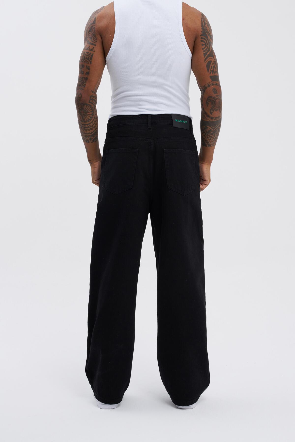 Machinist Erkek Oversize Baggy Jean Black görsel 3